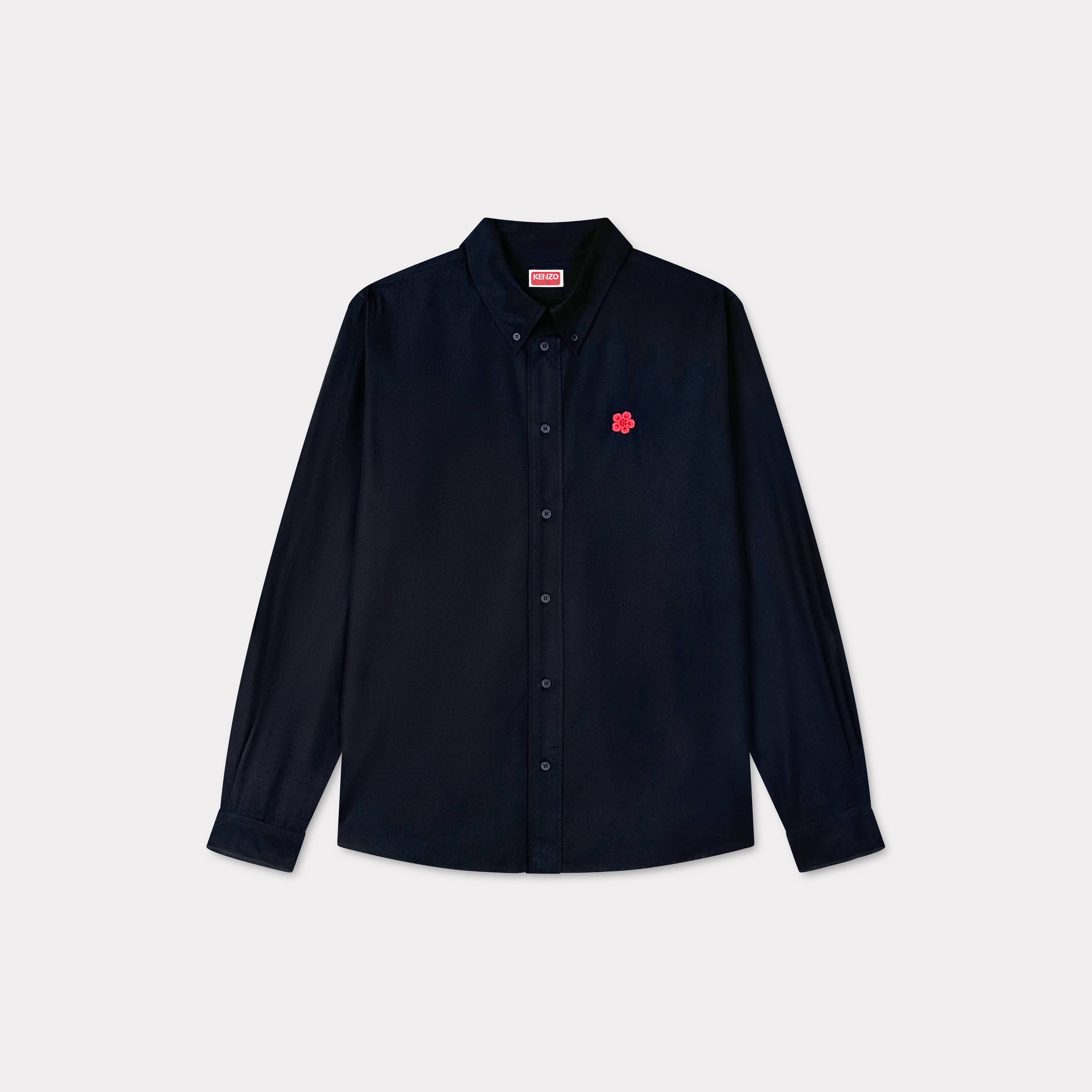 KENZO 'Boke Flower' Embroidered Shirt In Cotton Poplin, Black, - Mens, 37