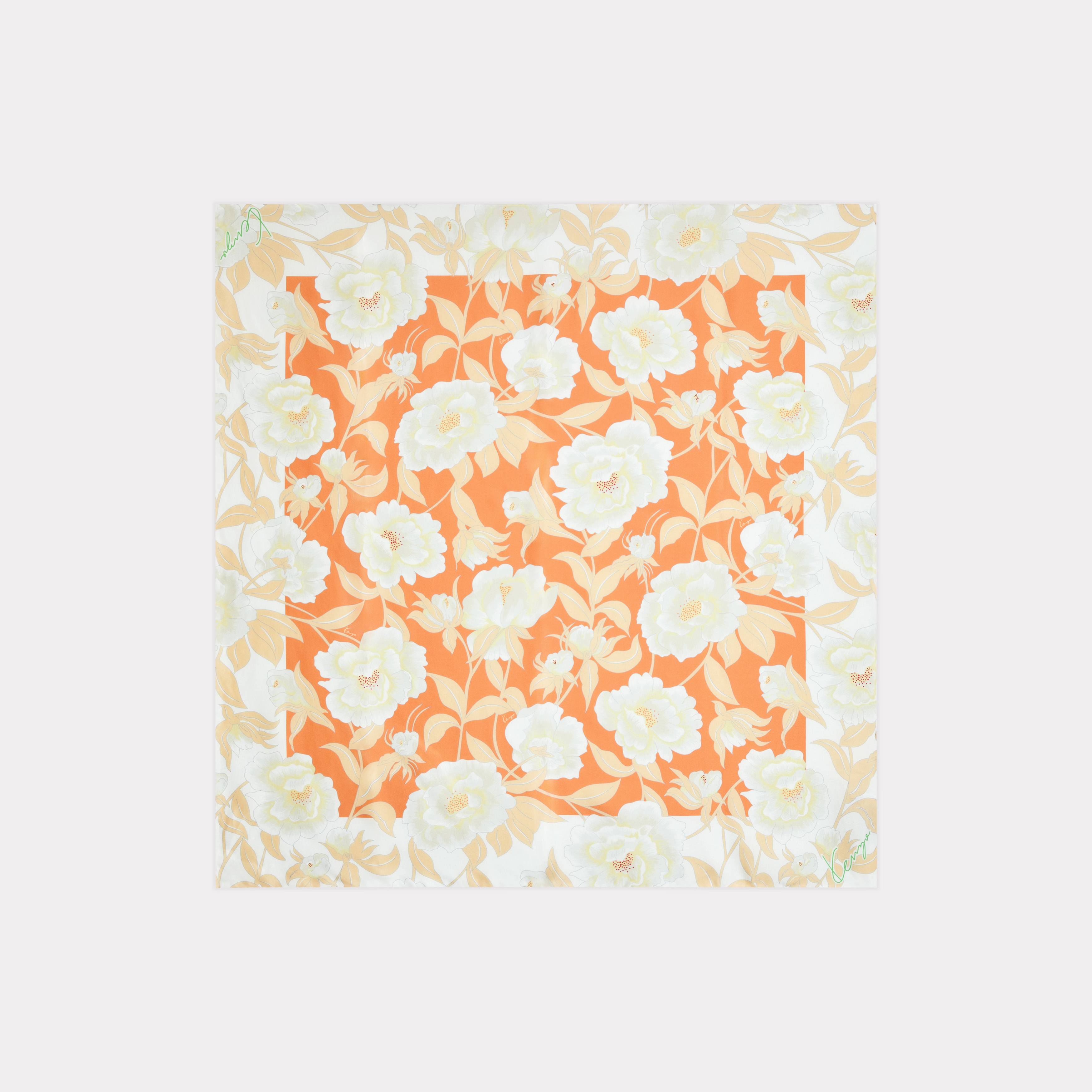 KENZO 'Kenzo Ponies' Silk Square Orange Womens - Size One