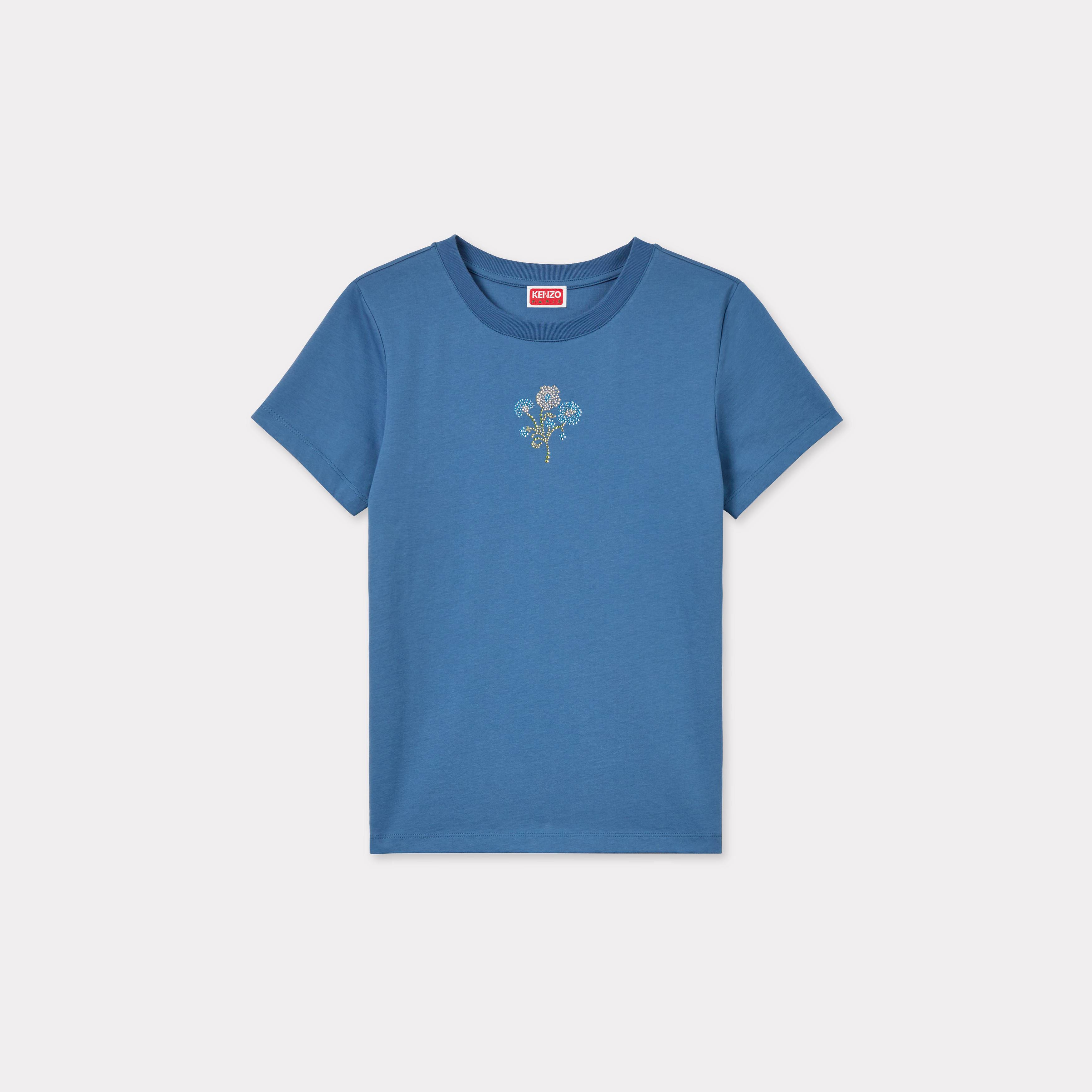Kenzo 'Kenzo Jungle Flower' T-shirt In Cotton Blue - Womens Size L