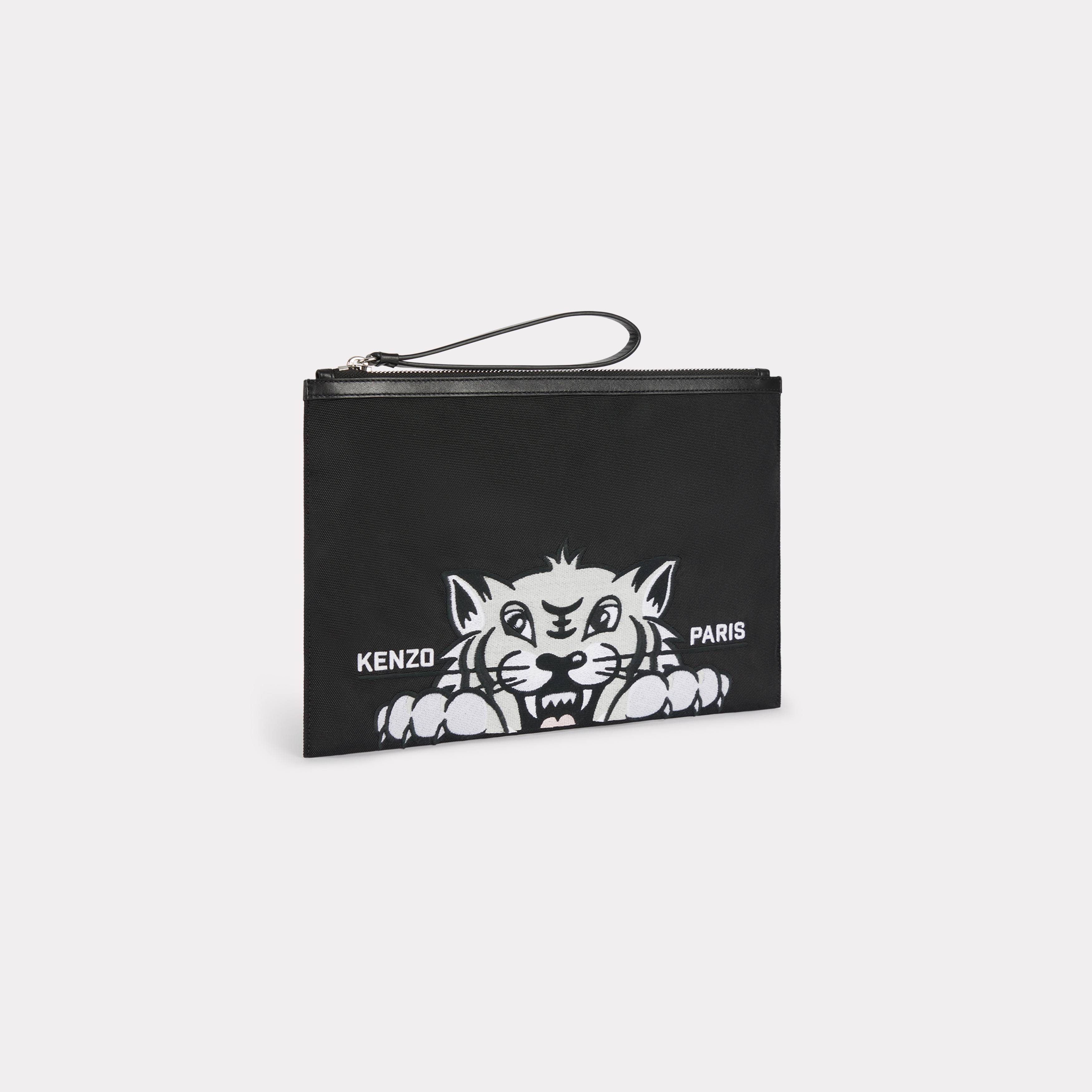 KENZO 'Kenzo Varsity' Large Clutch Black Mens - Size One