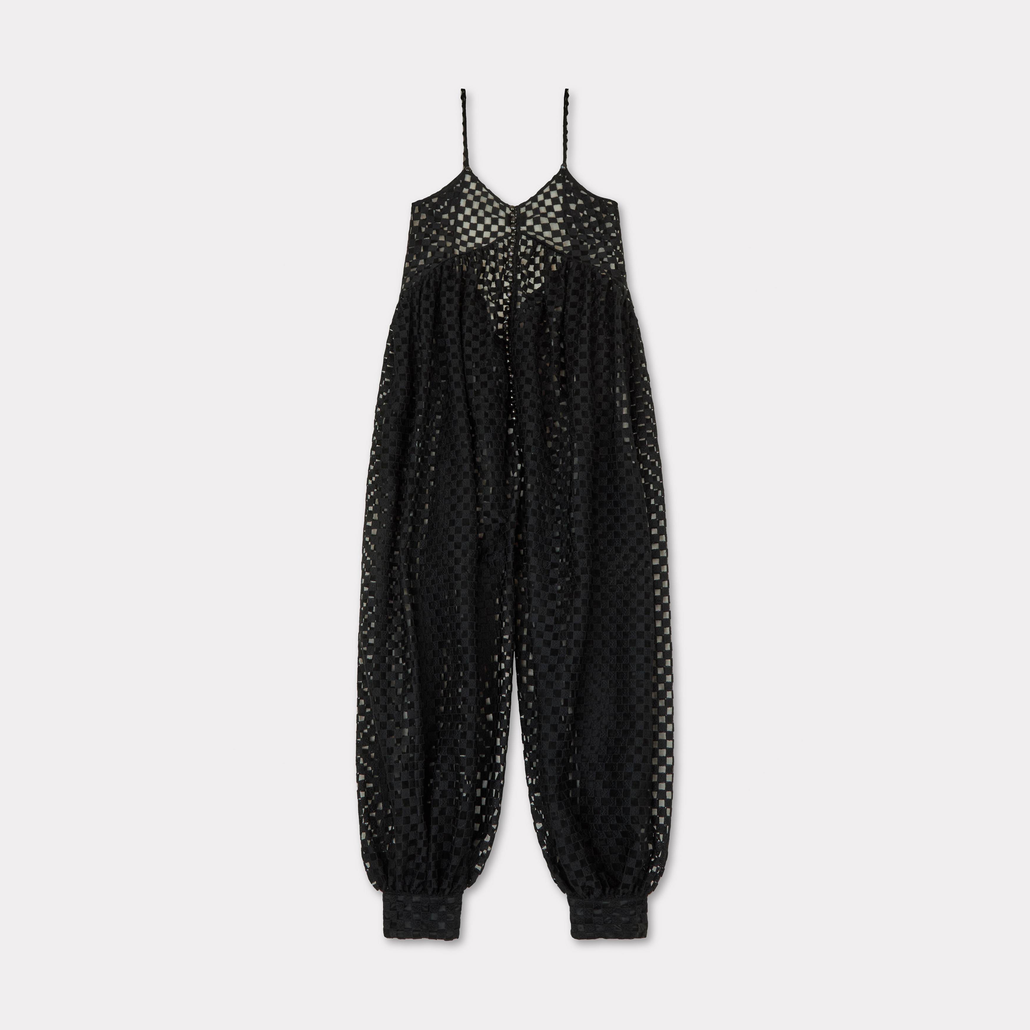 KENZO 'Kenzo Damier' Jumpsuit Black - Womens Size 36