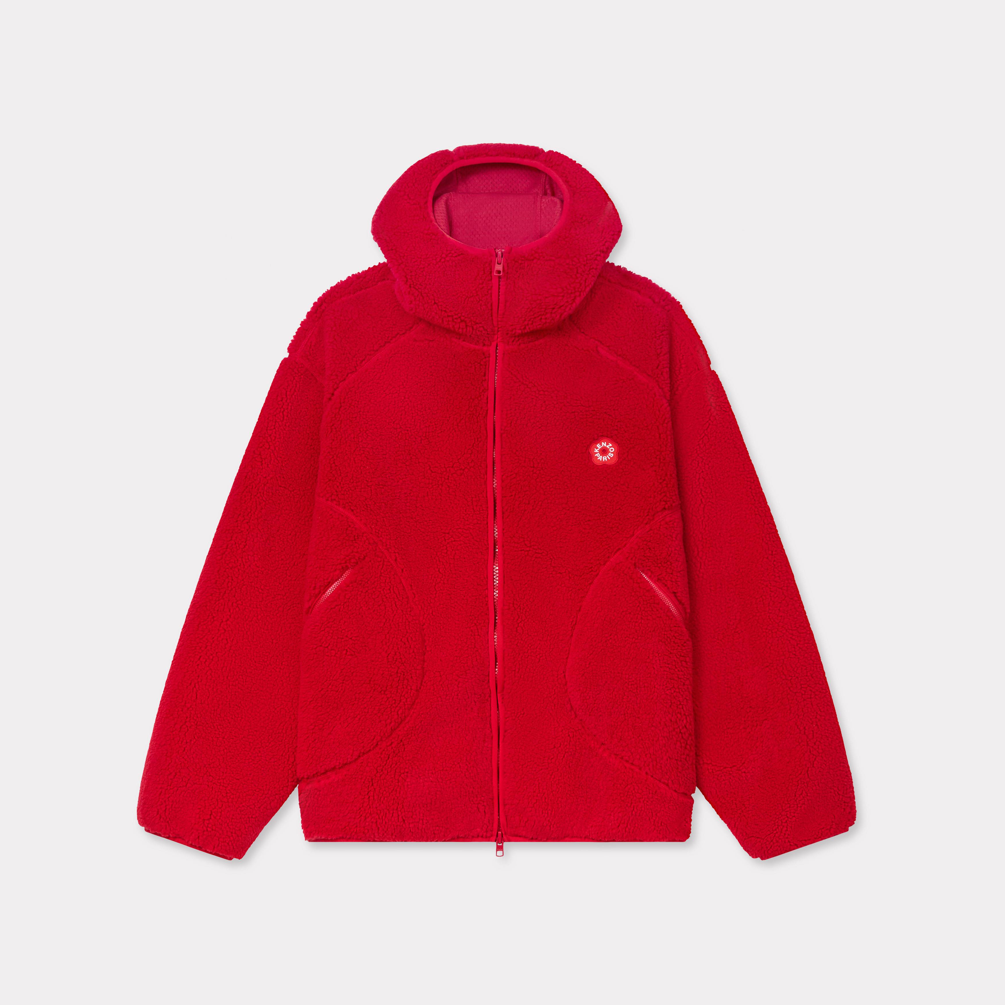 KENZO 'Boke Flower 2.0' Blouson In Polar Fleece, Man, Red, Size M, Silicone