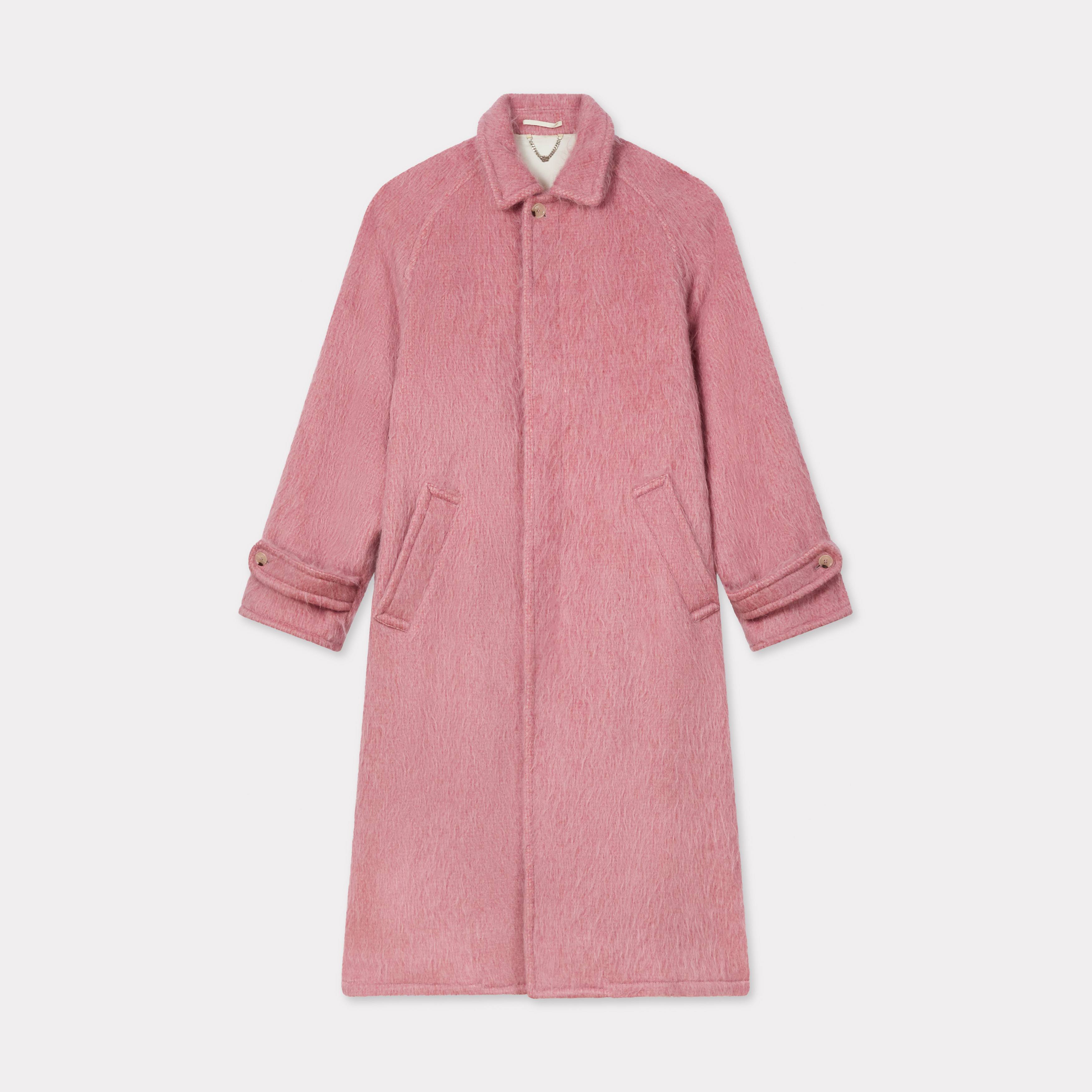 KENZO Coat In Hairy Wool Alpaca And Mohair, Man, Pink, Size 48,