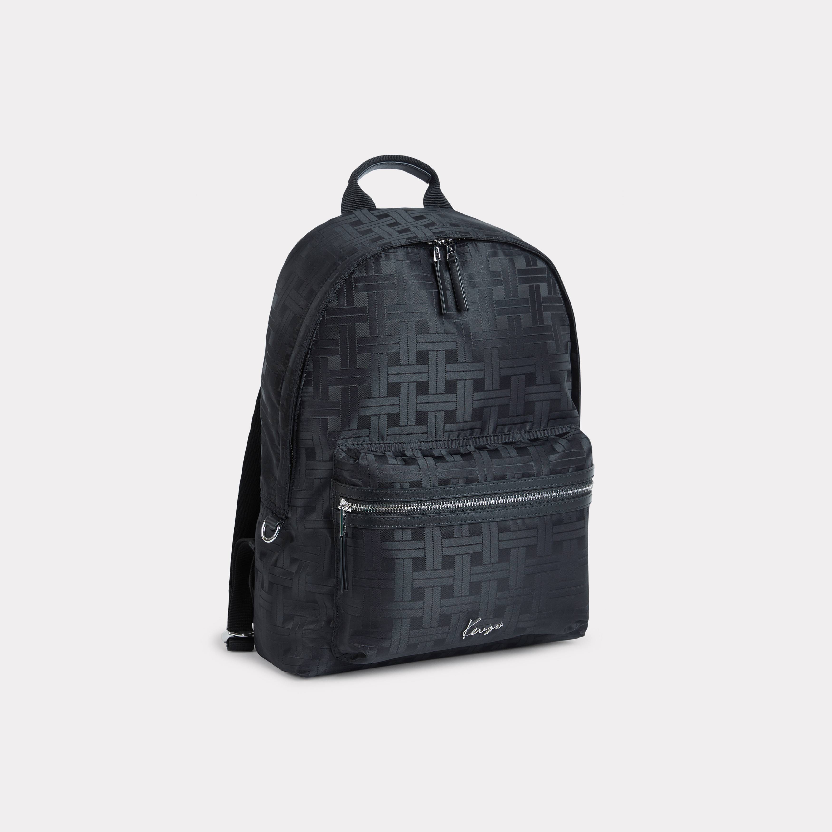 KENZO ' Mura' Backpack, Man, Black, Leather