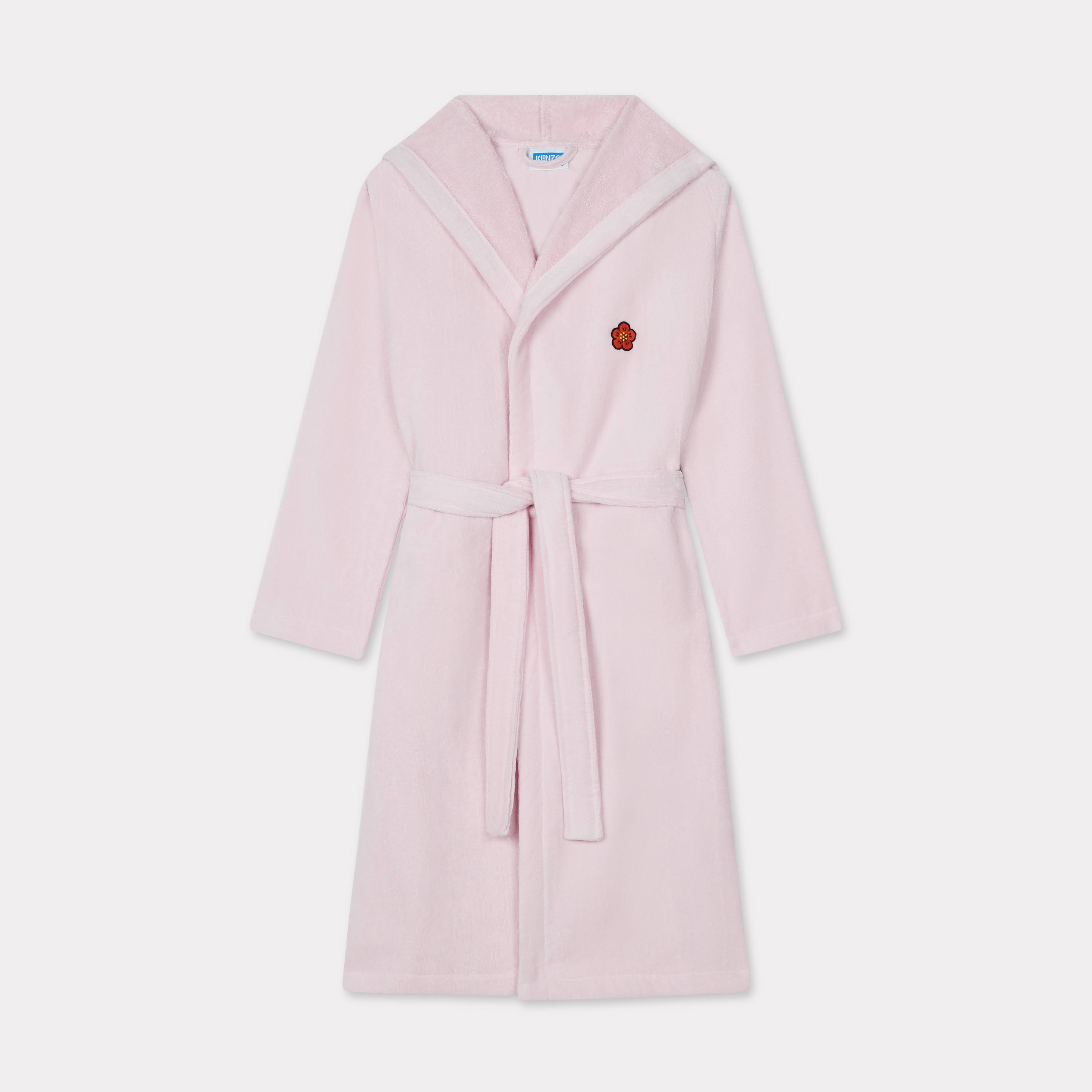 KENZO Peignoir à Capuche Brodé 'KENZO Boke' En Velours, , Rose Clair, M