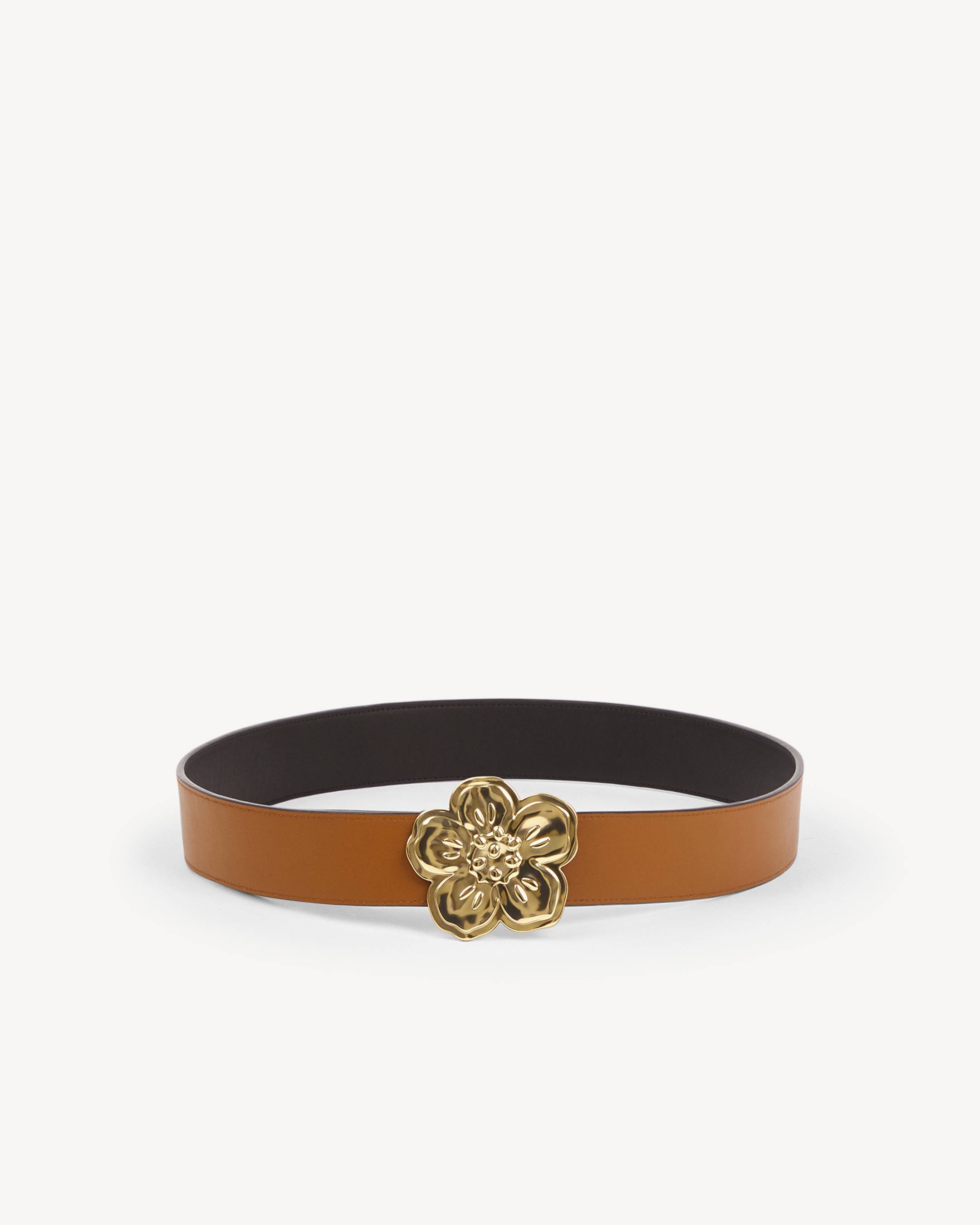 KENZO 'Boke Flower' Wide Reversible Belt For Women Black Womens - Size 90