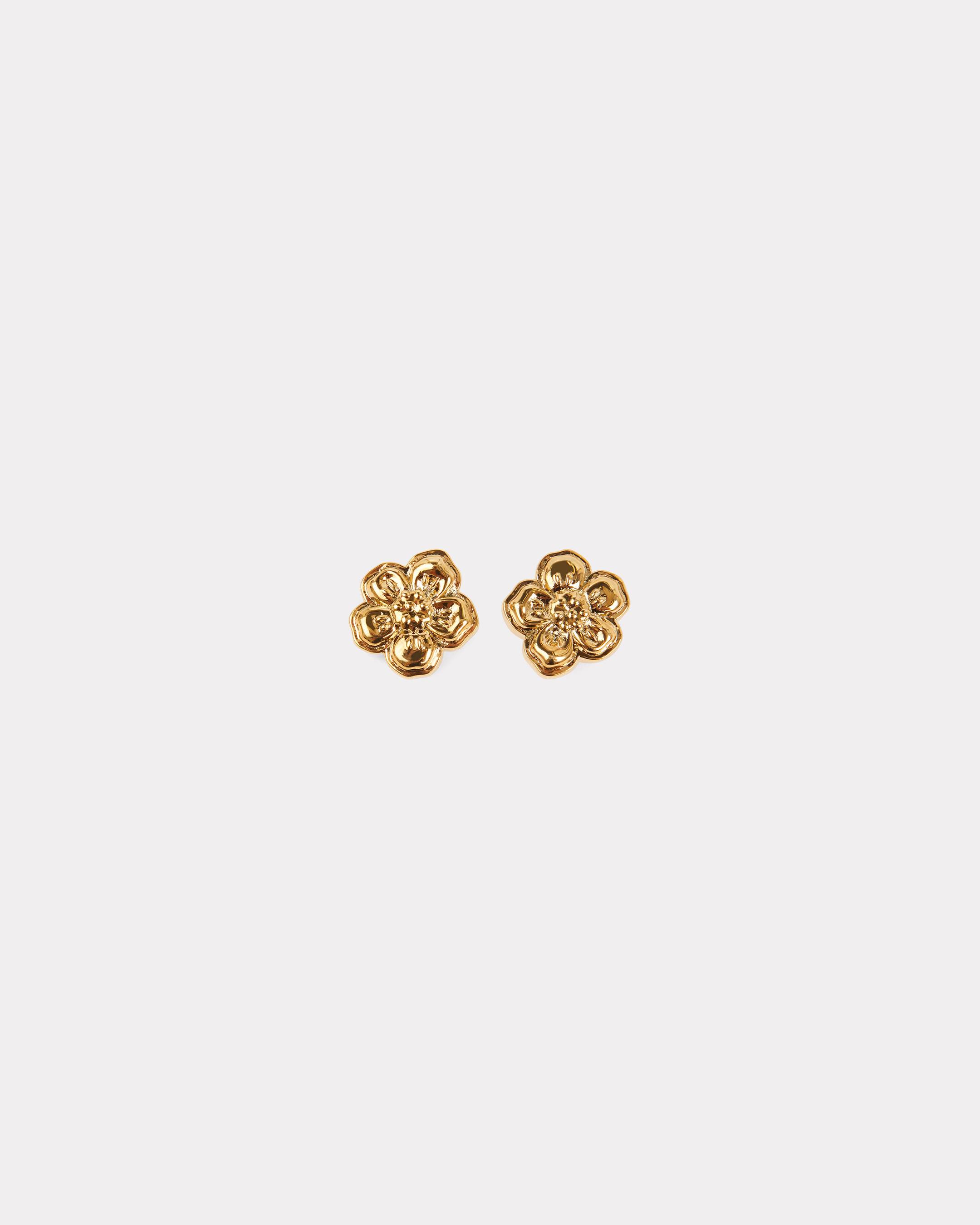 KENZO 'Boke Flower' Earrings, Woman, Gold, Size One, Brass