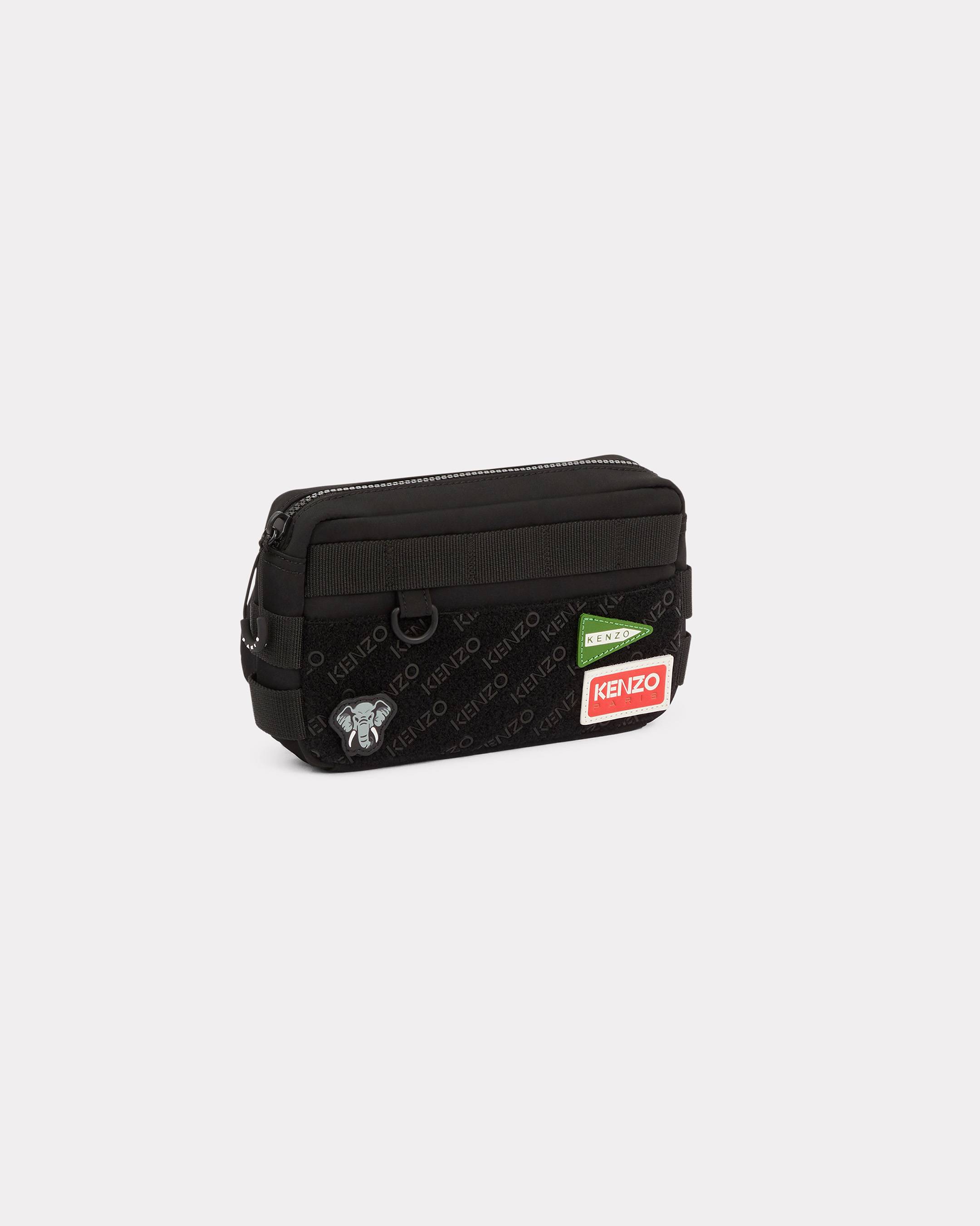 KENZO ' Jungle' Belt Bag, Man, Black, Size One, Polyester/nylon