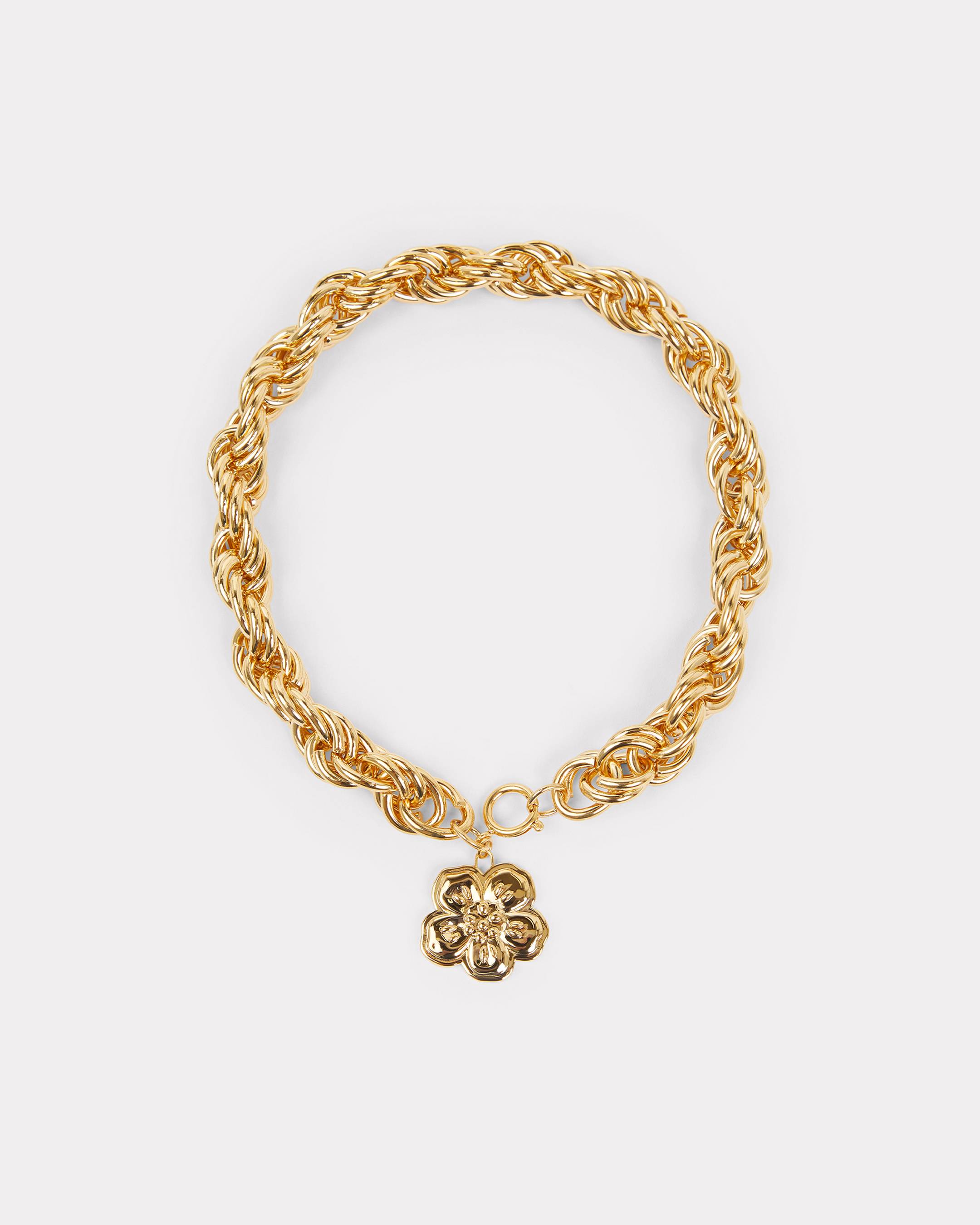 KENZO 'Boke Flower' Necklace, Woman, Gold, Size M, Brass
