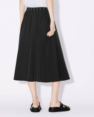 'Boke Flower 2.0' midi skirt in technical cotton