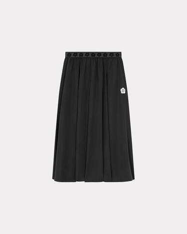 'Boke Flower 2.0' midi skirt in technical cotton