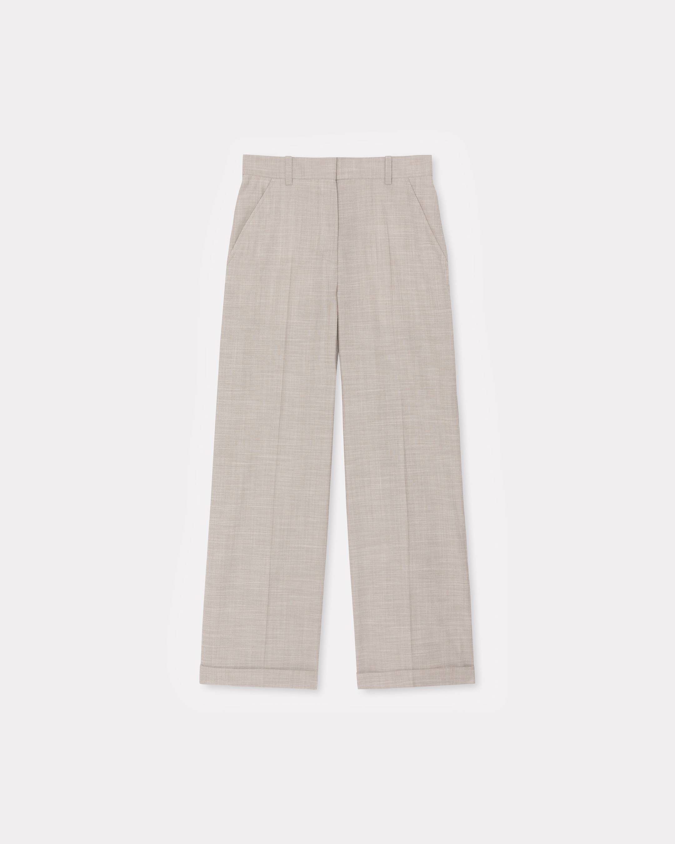 KENZO Tailored Pants , Woman, Misty Gray, Size 38, Wool