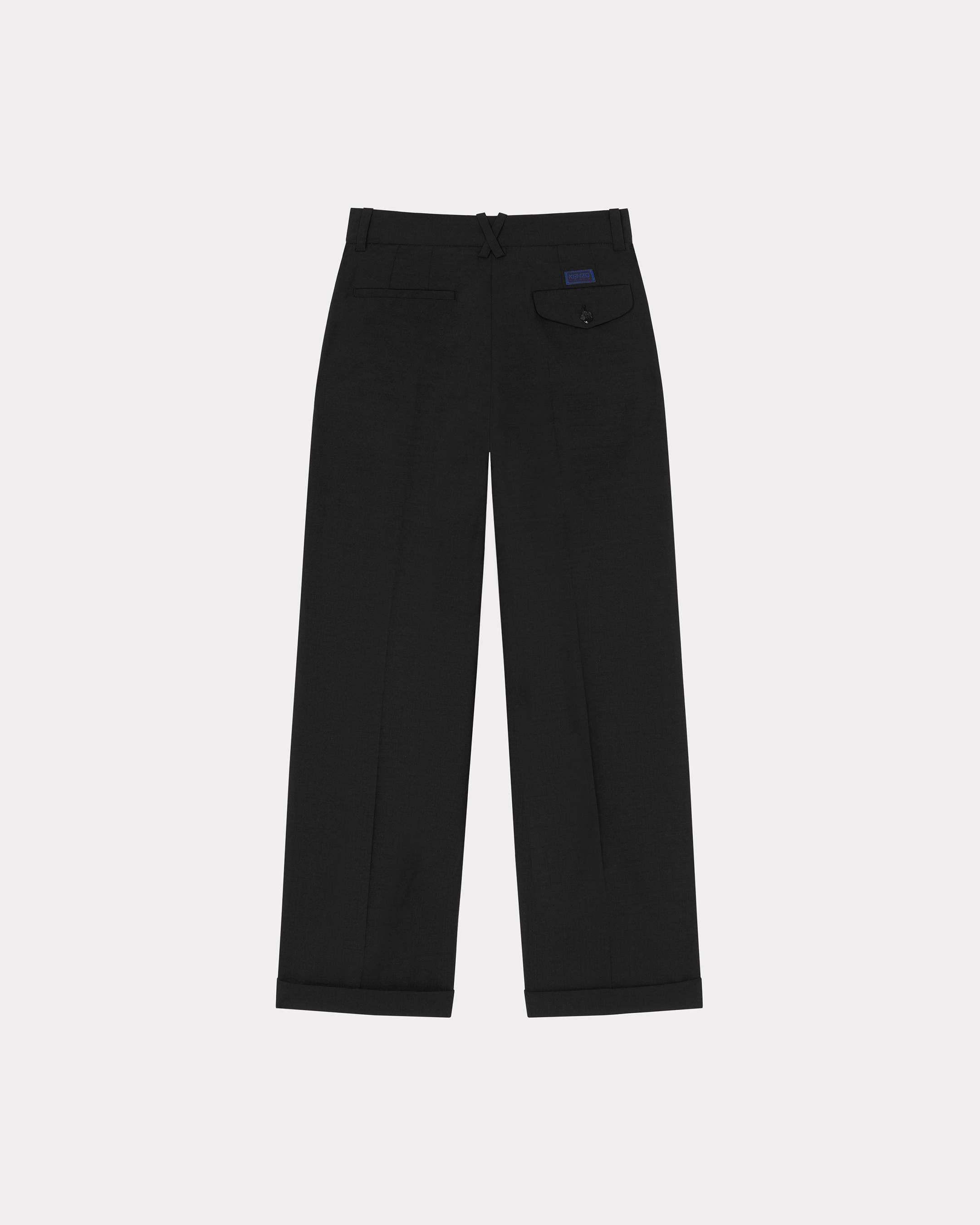 KENZO パンツ　Fluid Twill Tailored Pant ネイビー 楽天市場】KENZO ケンゾー Pleated slim-fitting pants