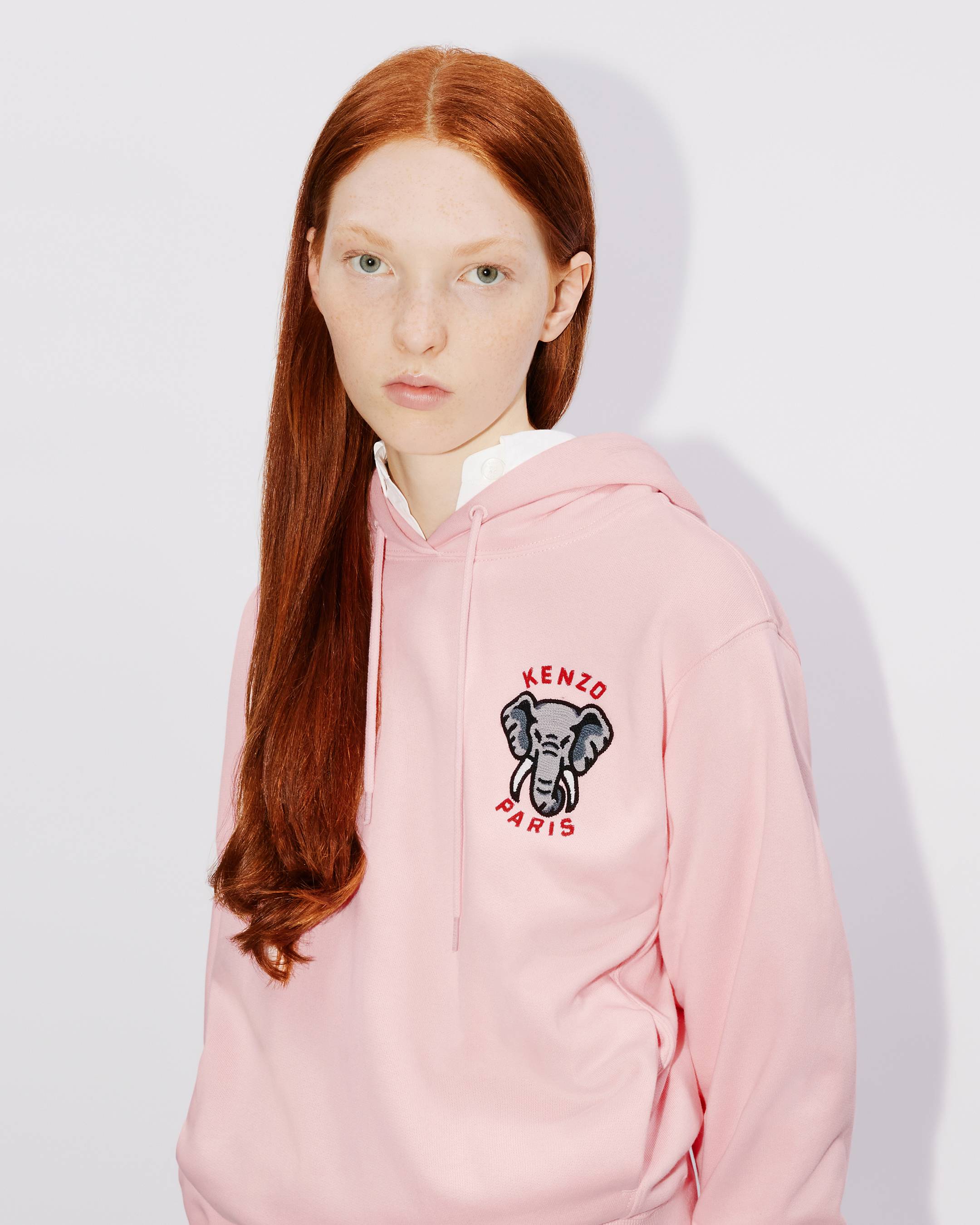 Hooded 'KENZO Elephant Crest' embroidered sweatshirt Hooded 'KENZO Elephant Crest' embroidered sweatshirt