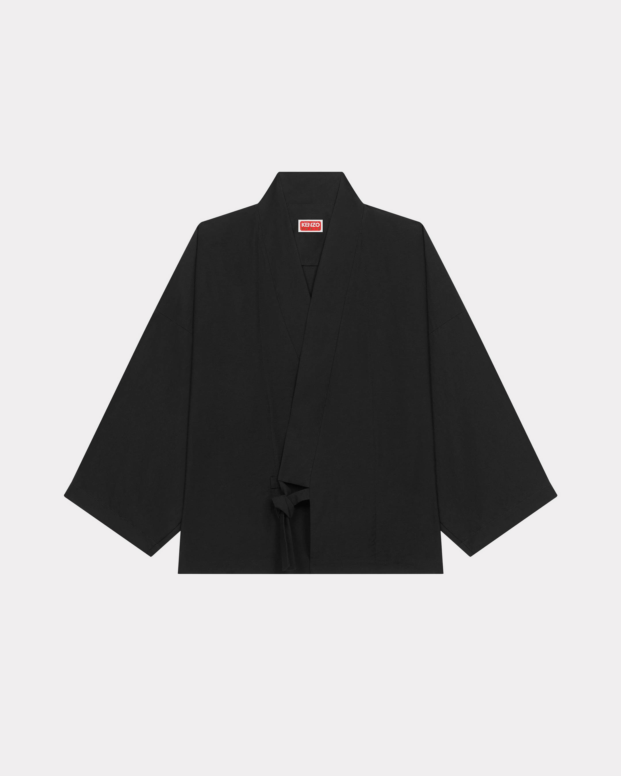KENZO Light Kimono Jacket, Woman, Black, Size Xl, Viscose/polyamide