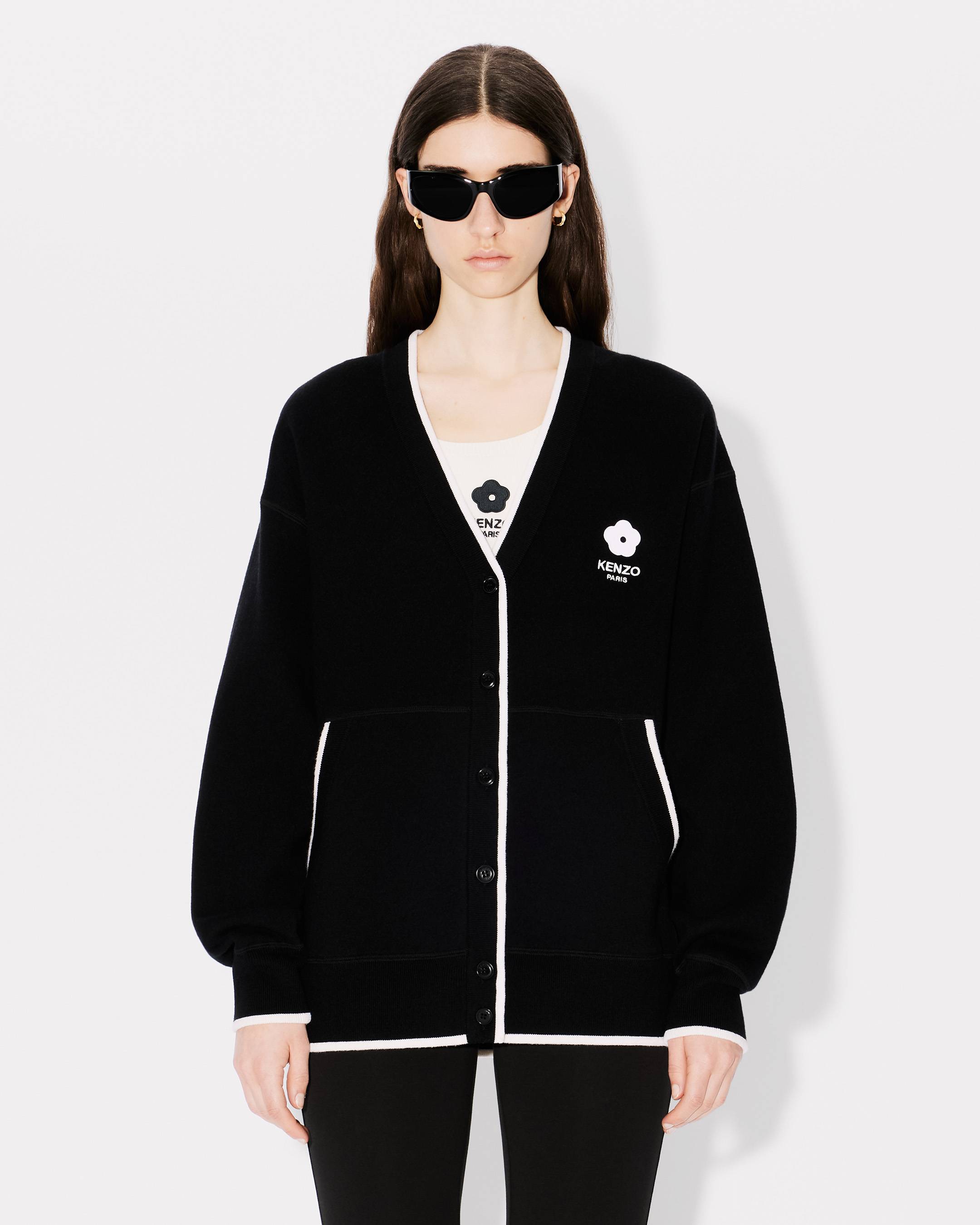 Boke Flower 2.0' embroidered cardigan in wool and cotton