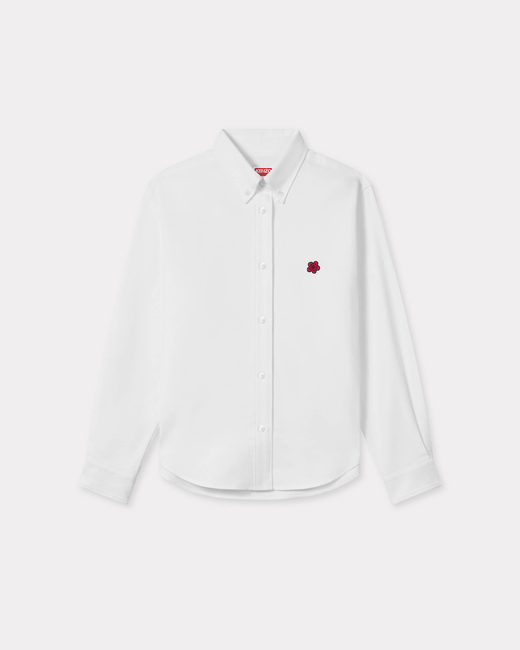 KENZO 'Boke Flower' Embroidered Fitted Shirt White Womens - Size 34