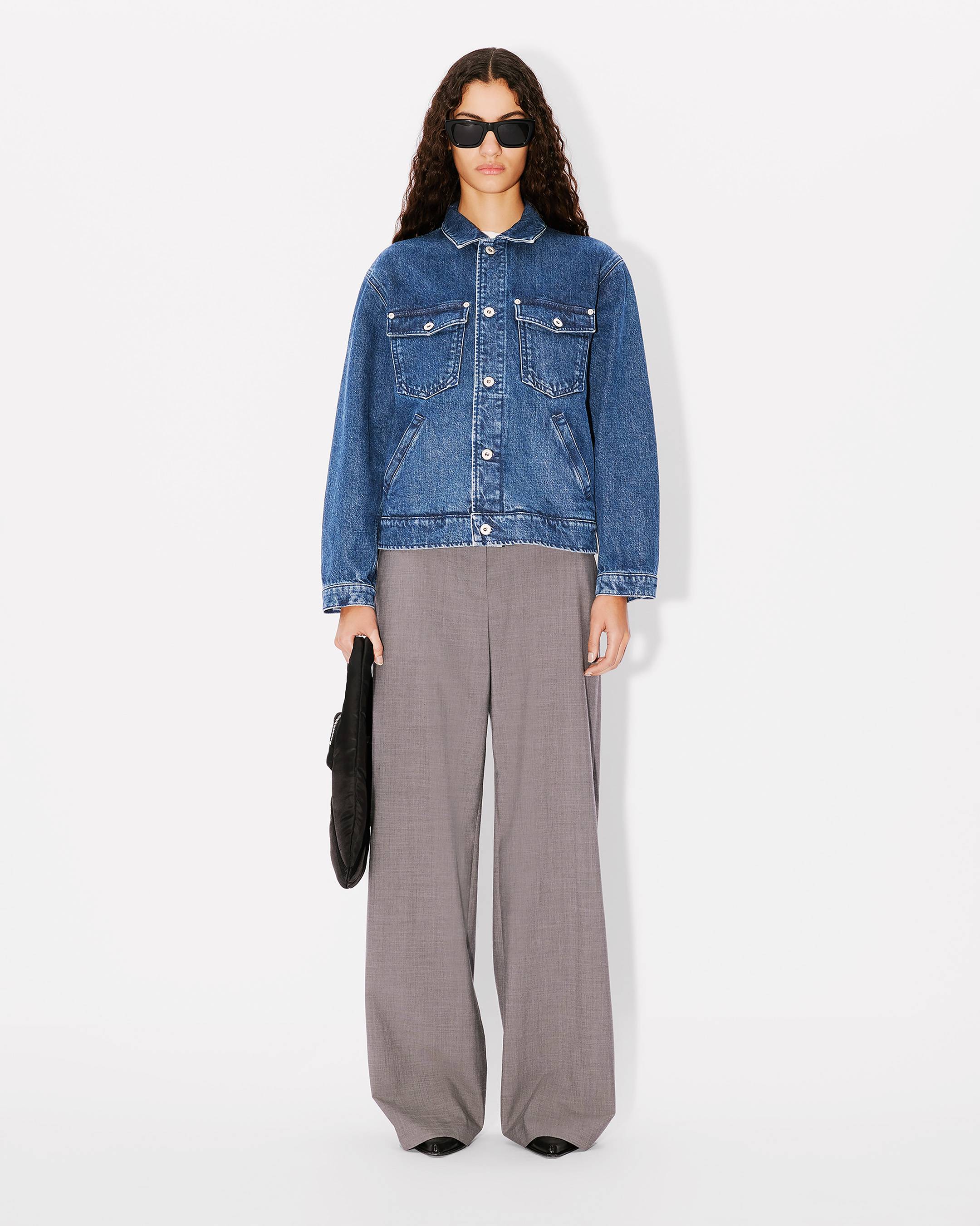 Boke Flower' oversized trucker jacket in japanese denim