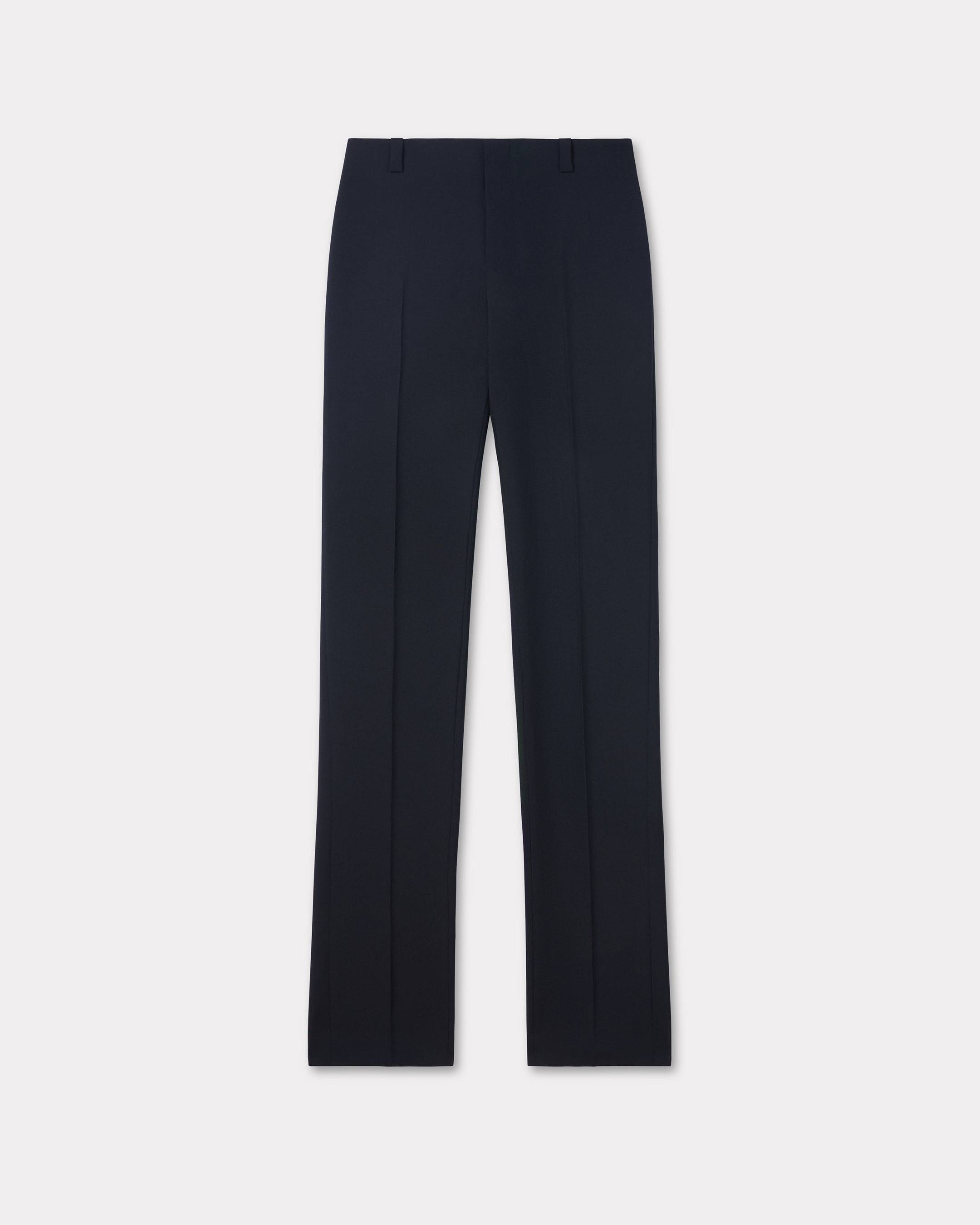 KENZO Cigarette Pants , Woman, Black, Size 42, Wool