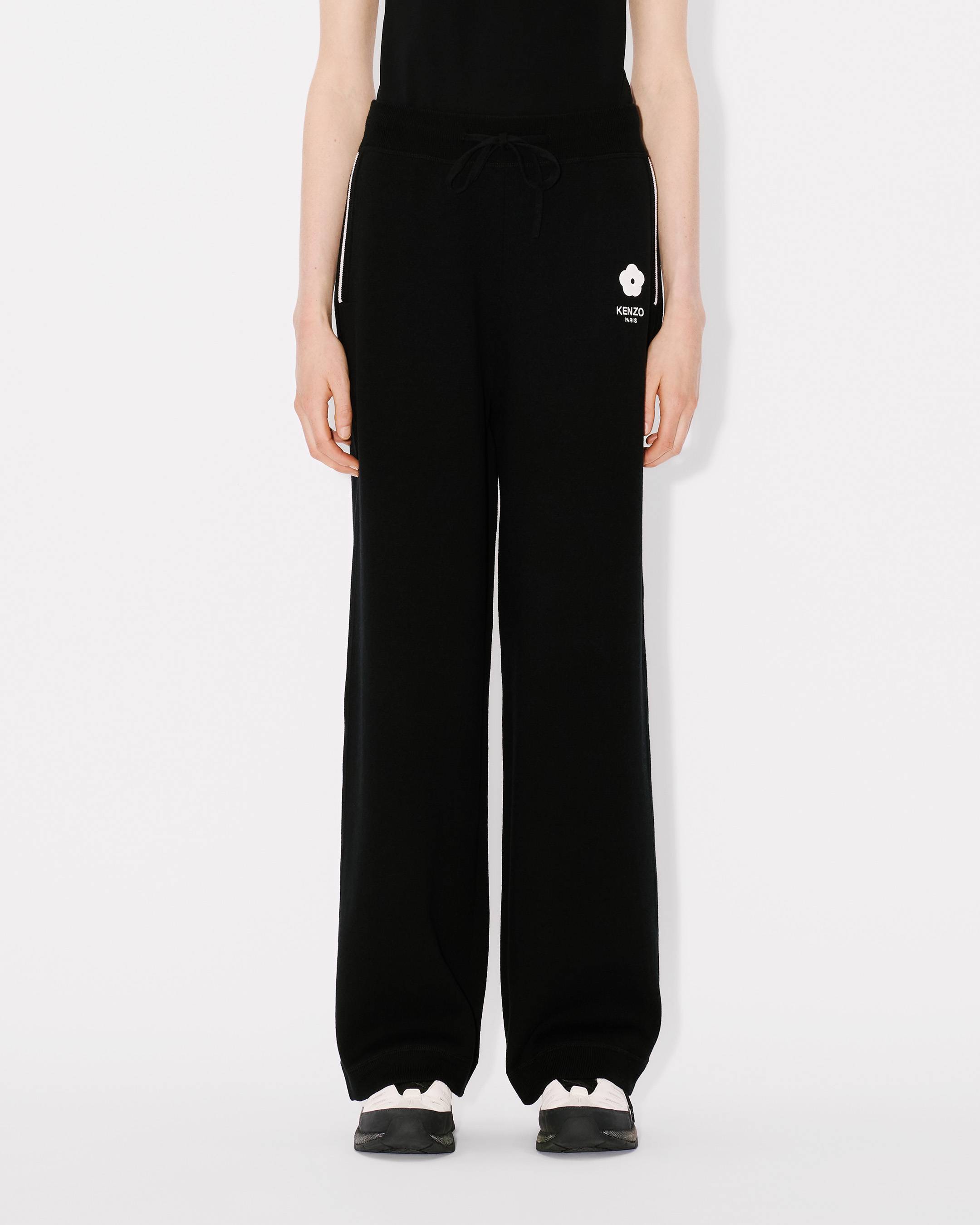 FLORAL JACQUARD DRAWSTRING WIDE PANTS(M Red): S'YTE｜THE