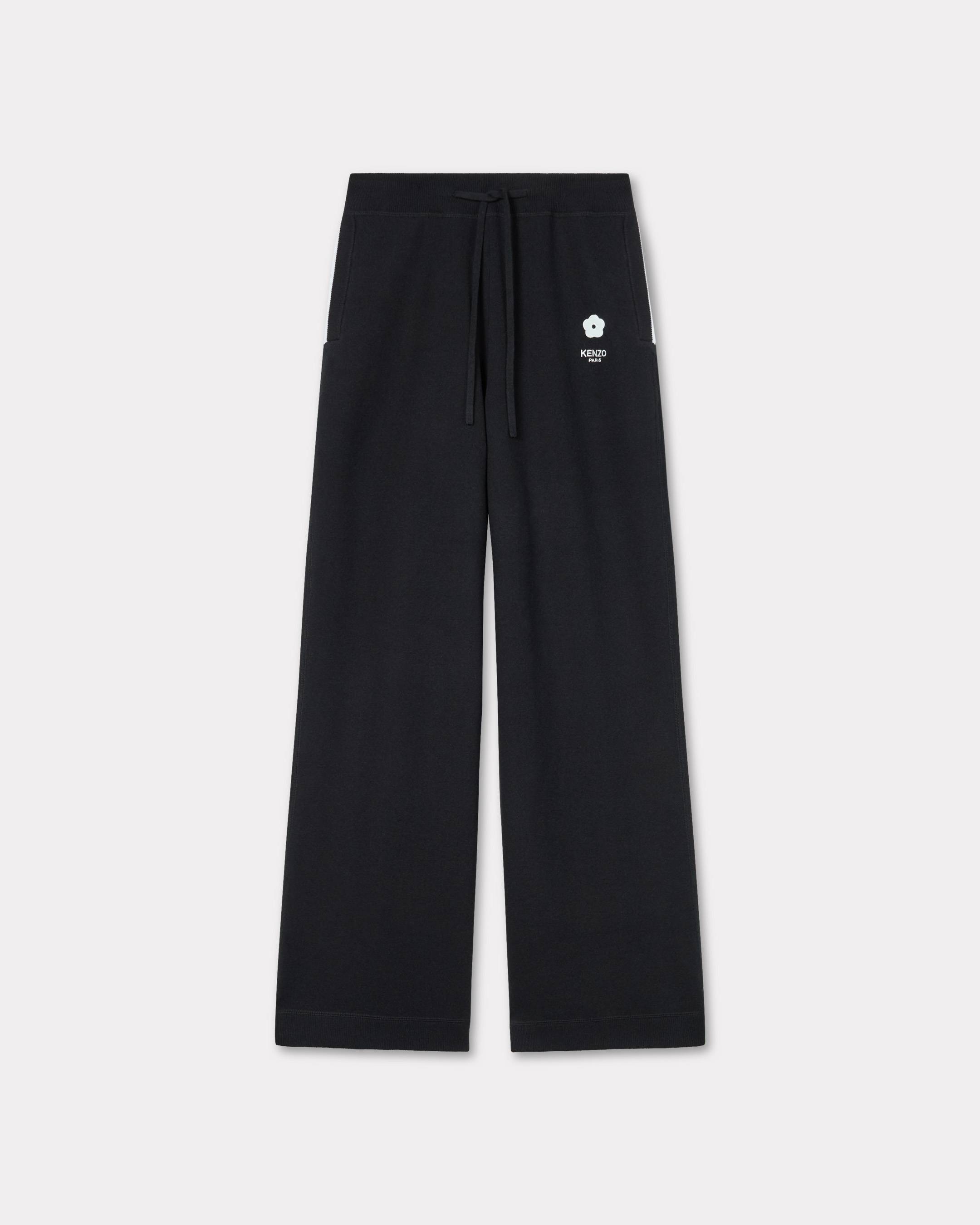 KENZO Pantalon Brodé 'Boke Flower 2.0' En Laine Et Coton, Femme, Noir, XL
