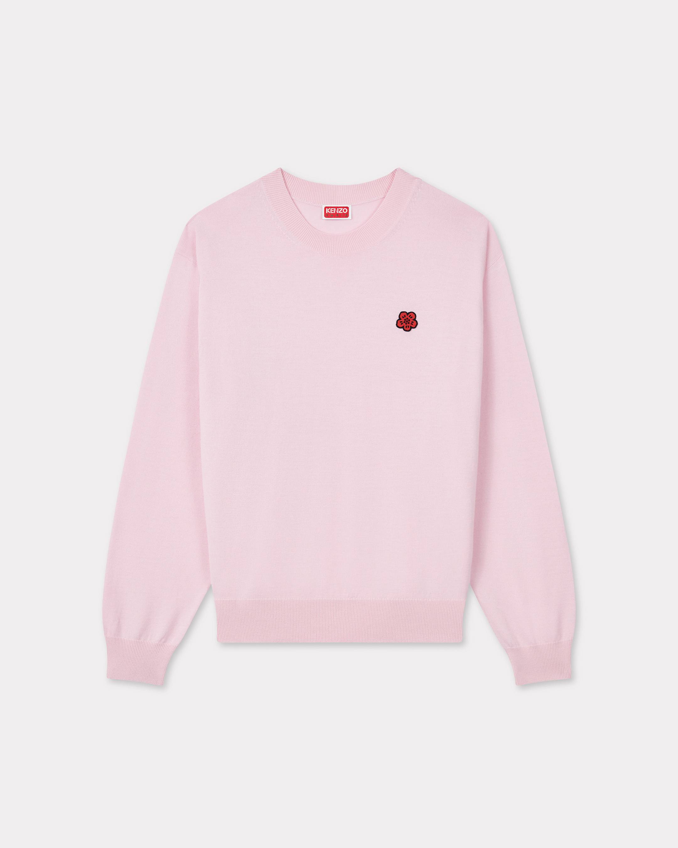 KENZO 'Boke Flower' Embroidered Jumper In Wool, Faded Pink, Womens , Xl