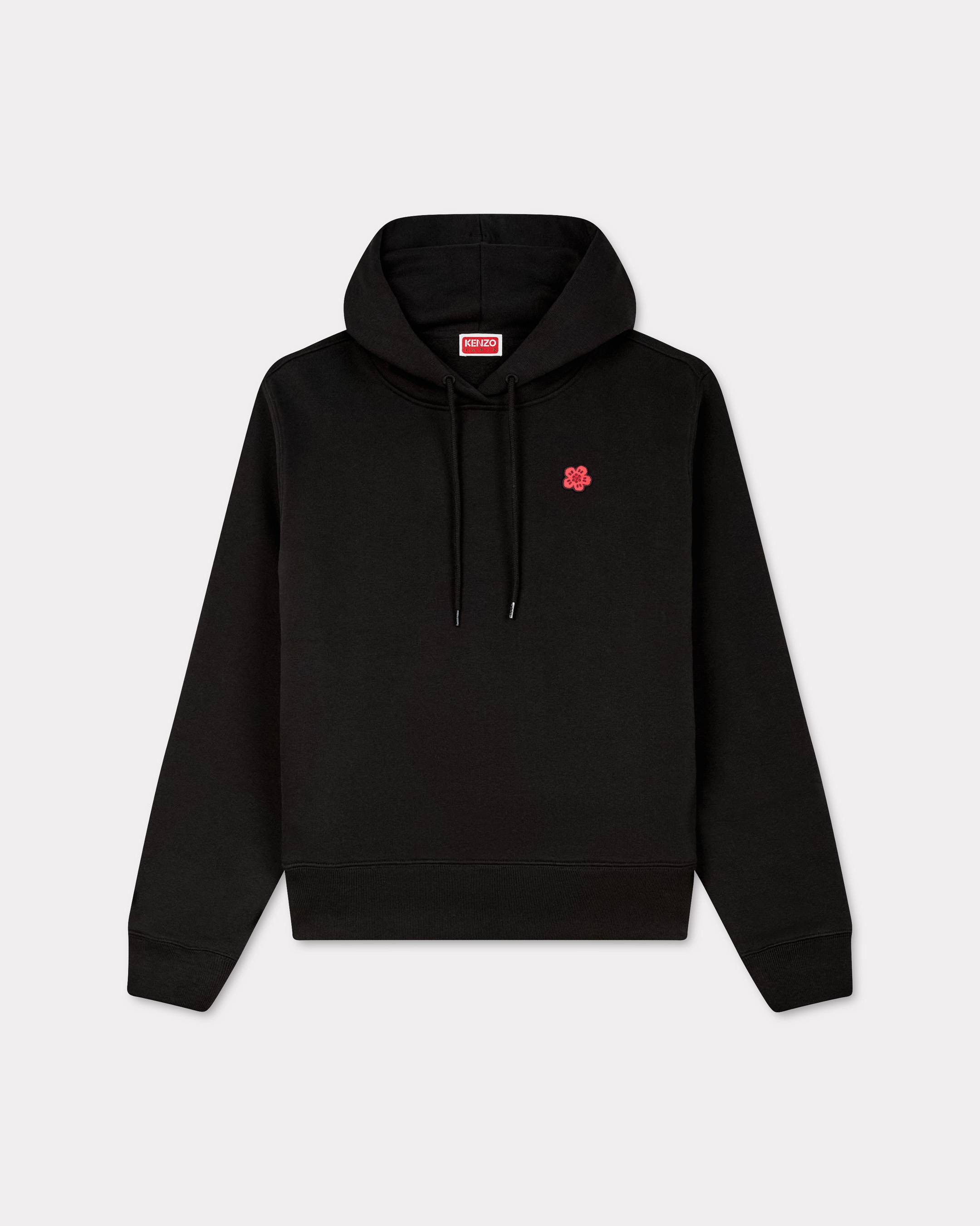 KENZO 'Boke Flower' Embroidered Hoodie, Woman, Black, Size S, Cotton