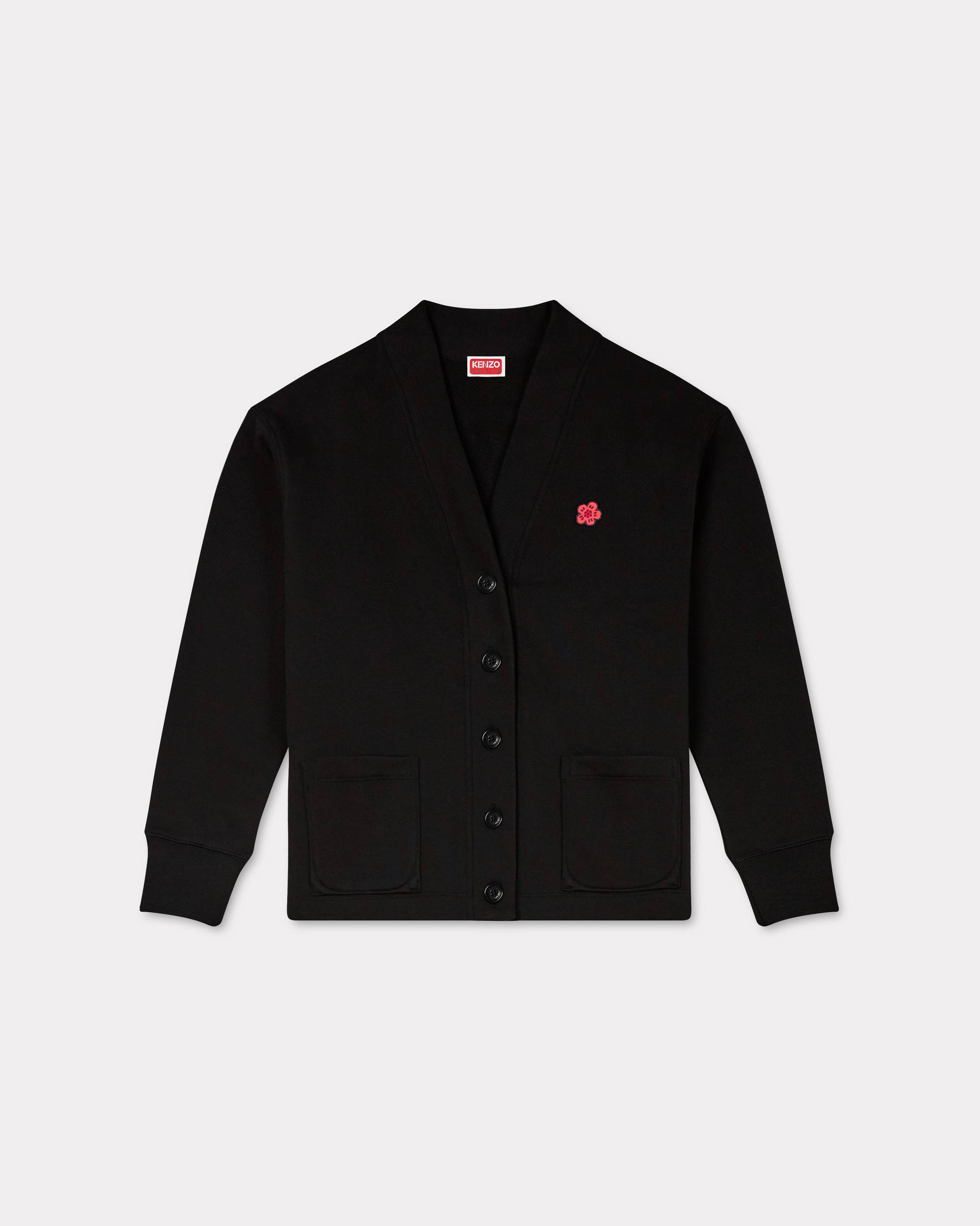 KENZO 'Boke Flower' Embroidered Cardigan Black - Womens Size Xs