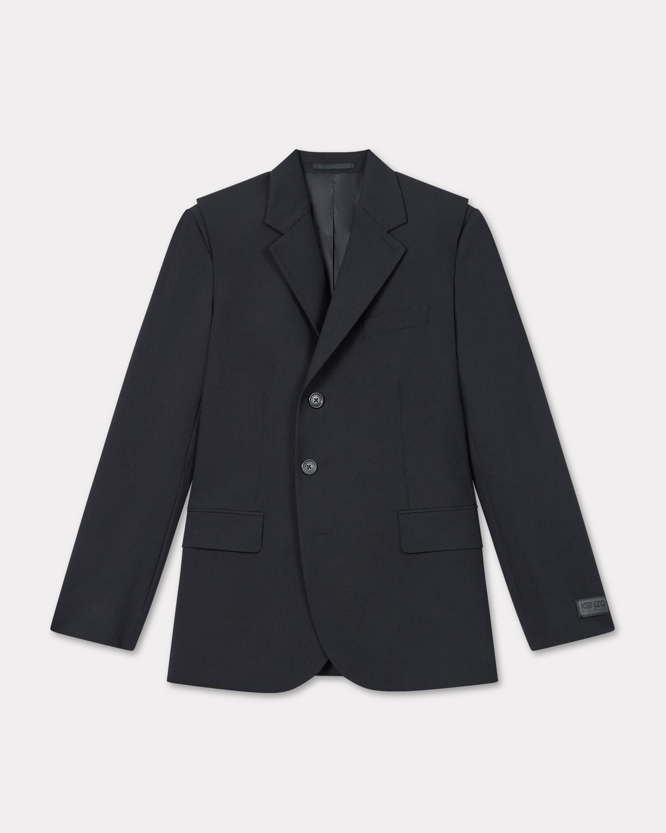 KENZO Waisted Blazer , Woman, Black, Size 36, Wool