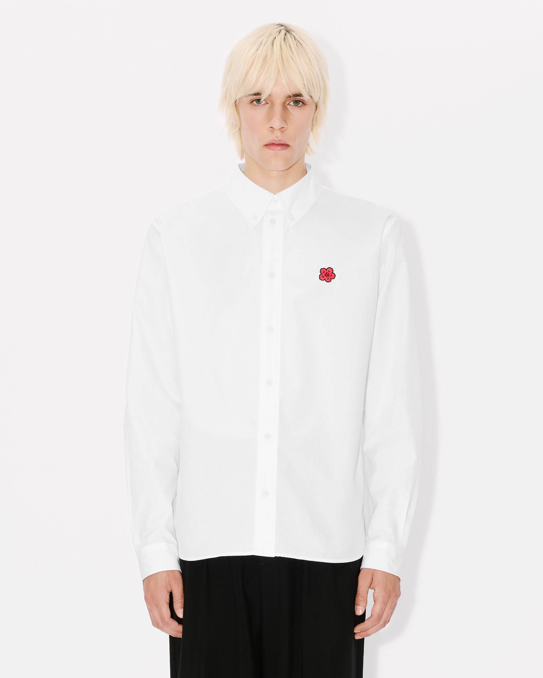 Boke Flower' embroidered shirt in cotton poplin | Men's | KENZO