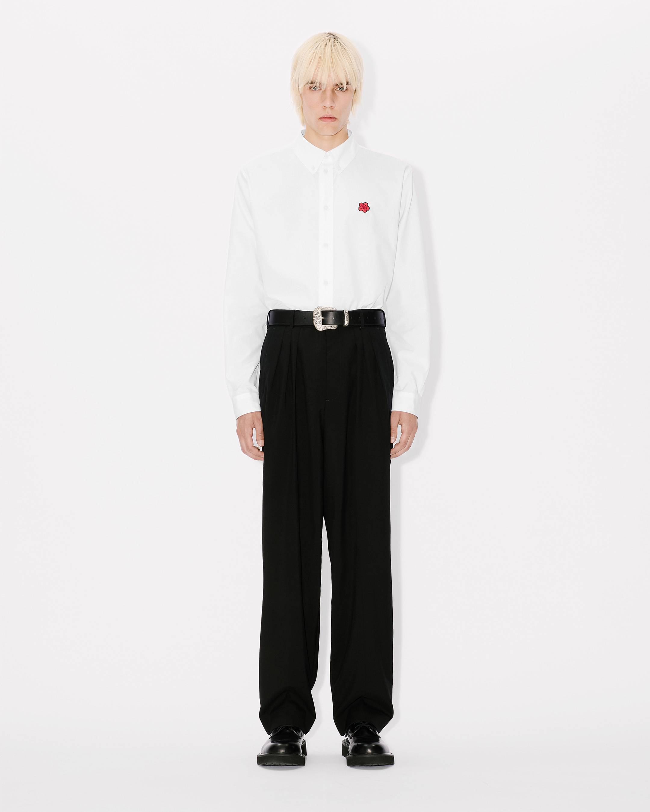 Boke Flower' embroidered shirt in cotton poplin | Men's | KENZO