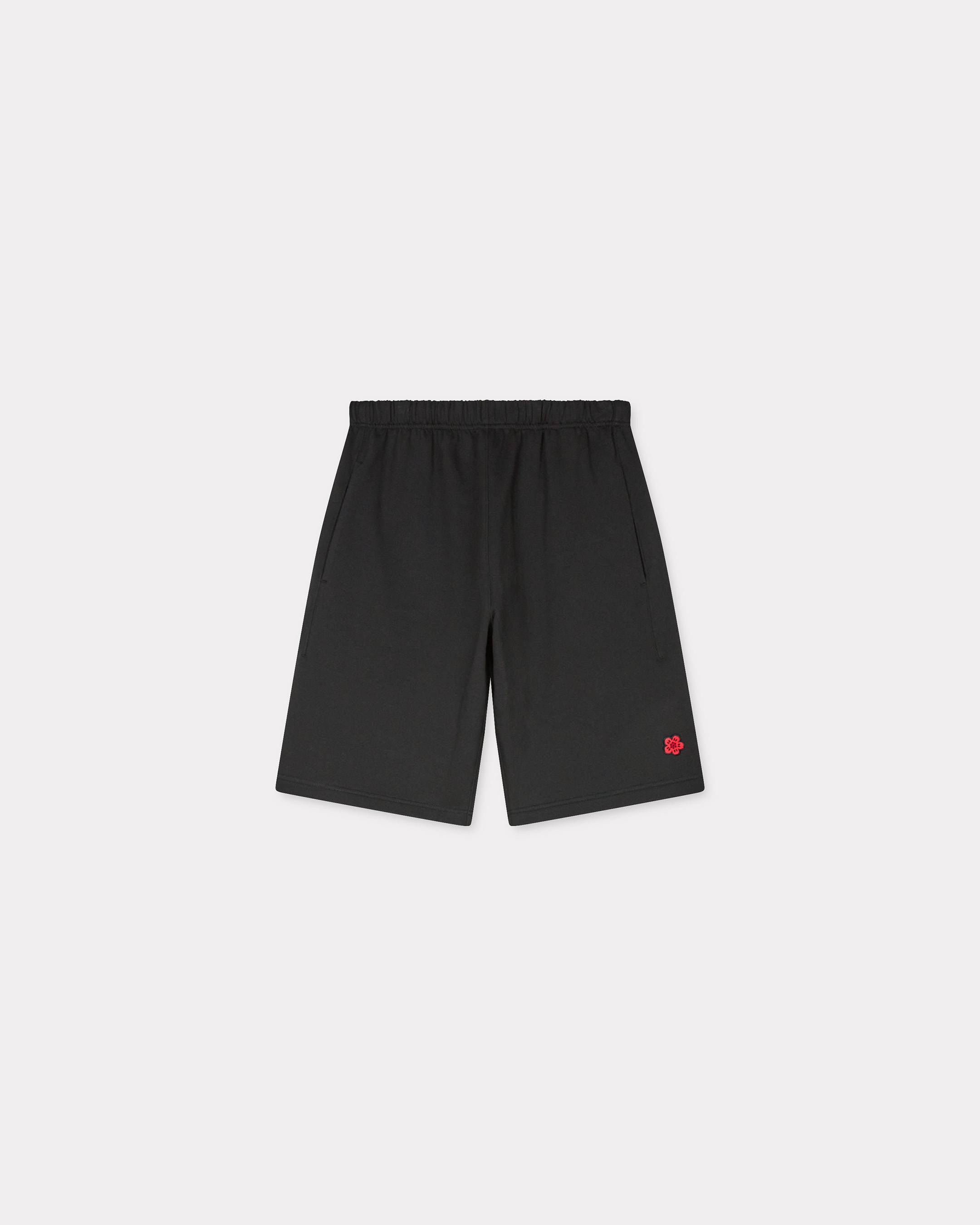 KENZO 'Boke Flower' Embroidered Shorts , Man, Black, Size M, Cotton
