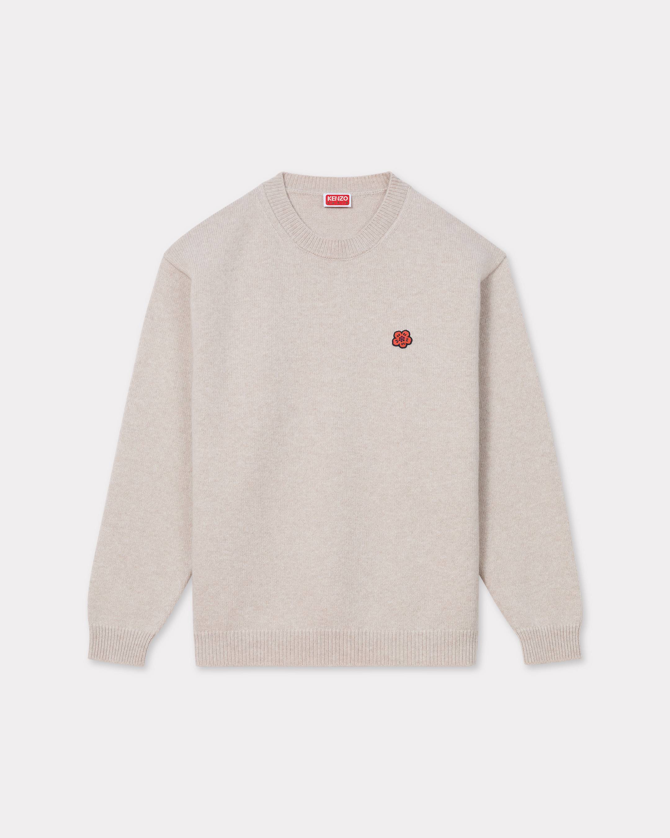 KENZO 'Boke Flower' Embroidered Wool Sweater, Man, Beige, Size S,