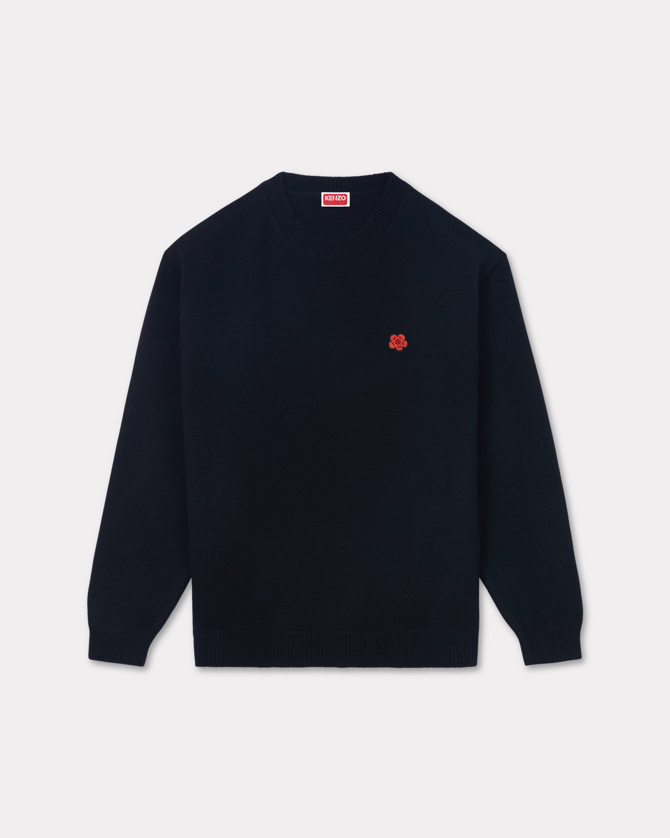 KENZO 'Boke Flower' Embroidered Wool Sweater, Man, Black, Size S,