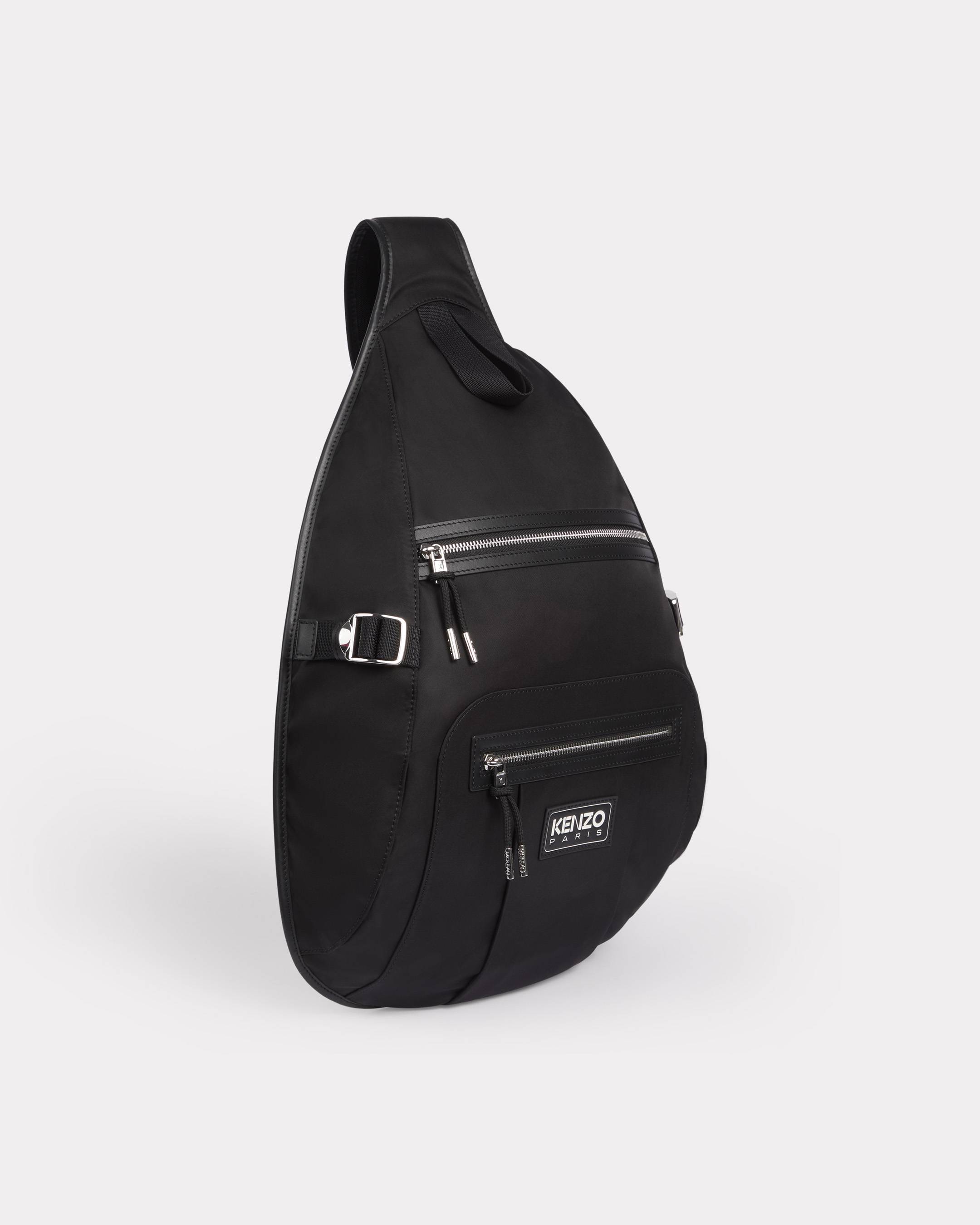 KENZO 'Graphy' One Shoulder Backpack, Man, Black, Size Size, Leather