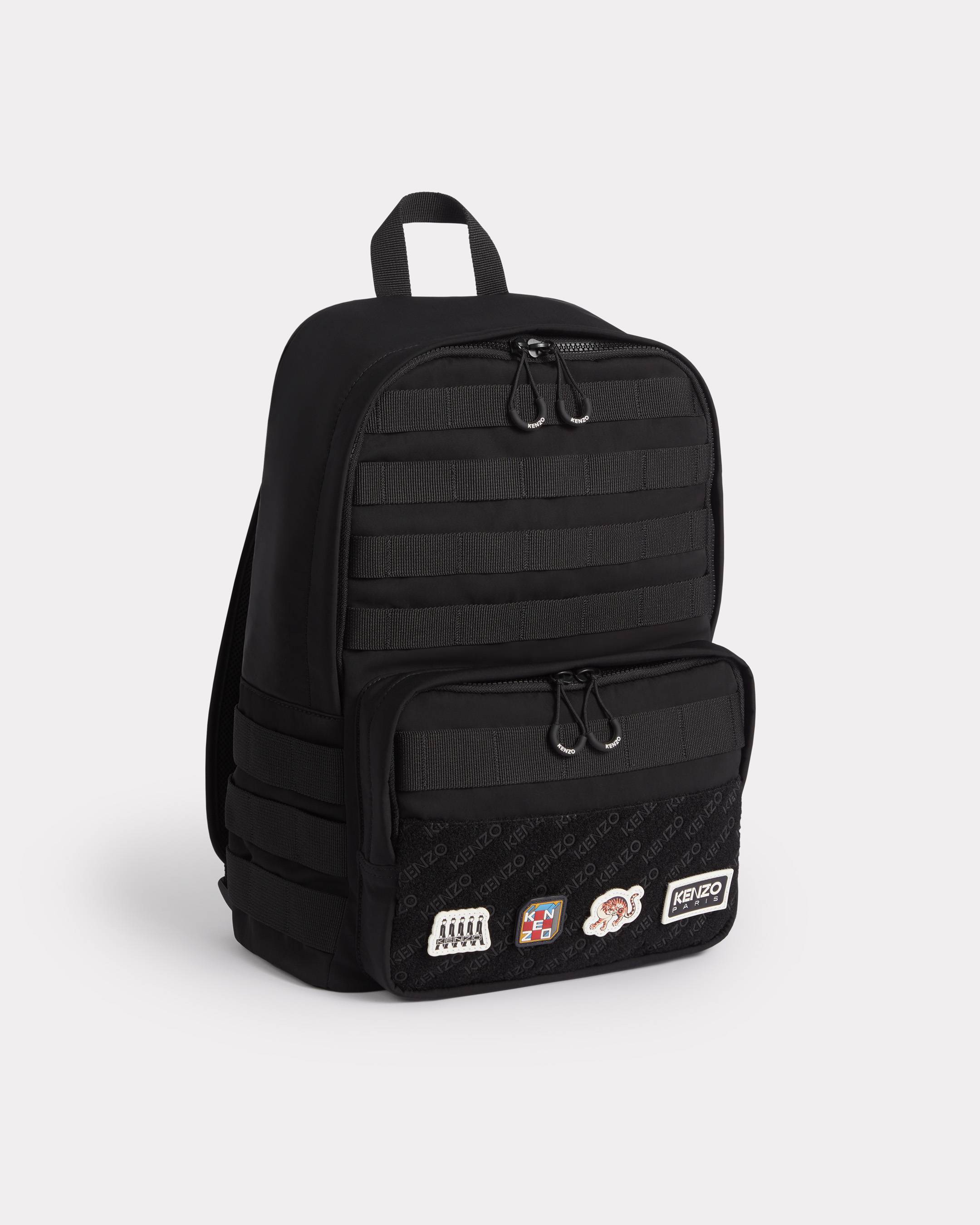 KENZO ' Jungle' Backpack, Man, Black, Size One, Polyester/nylon