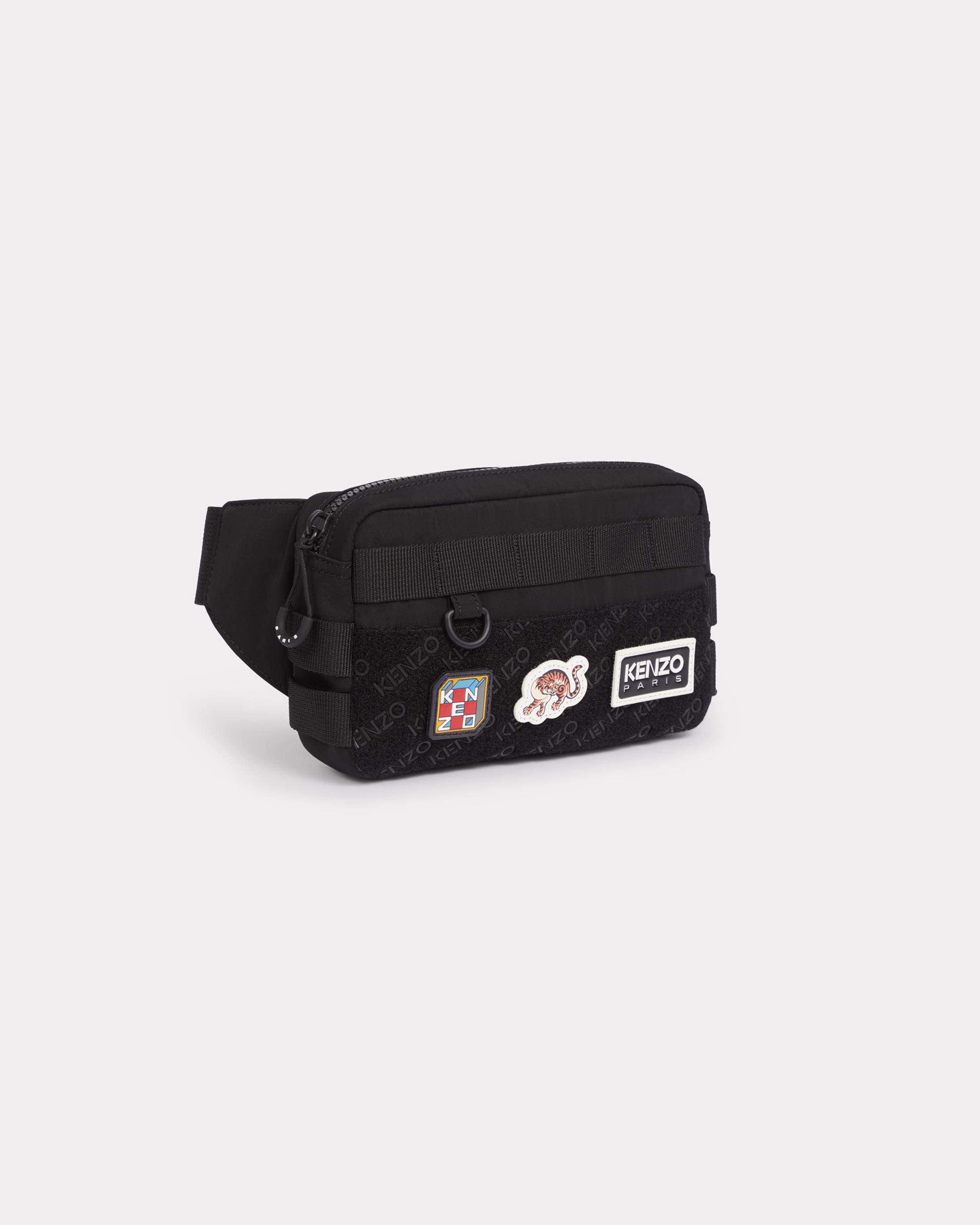 KENZO ' Jungle' Belt Bag, Man, Black, Size One, Polyester/nylon