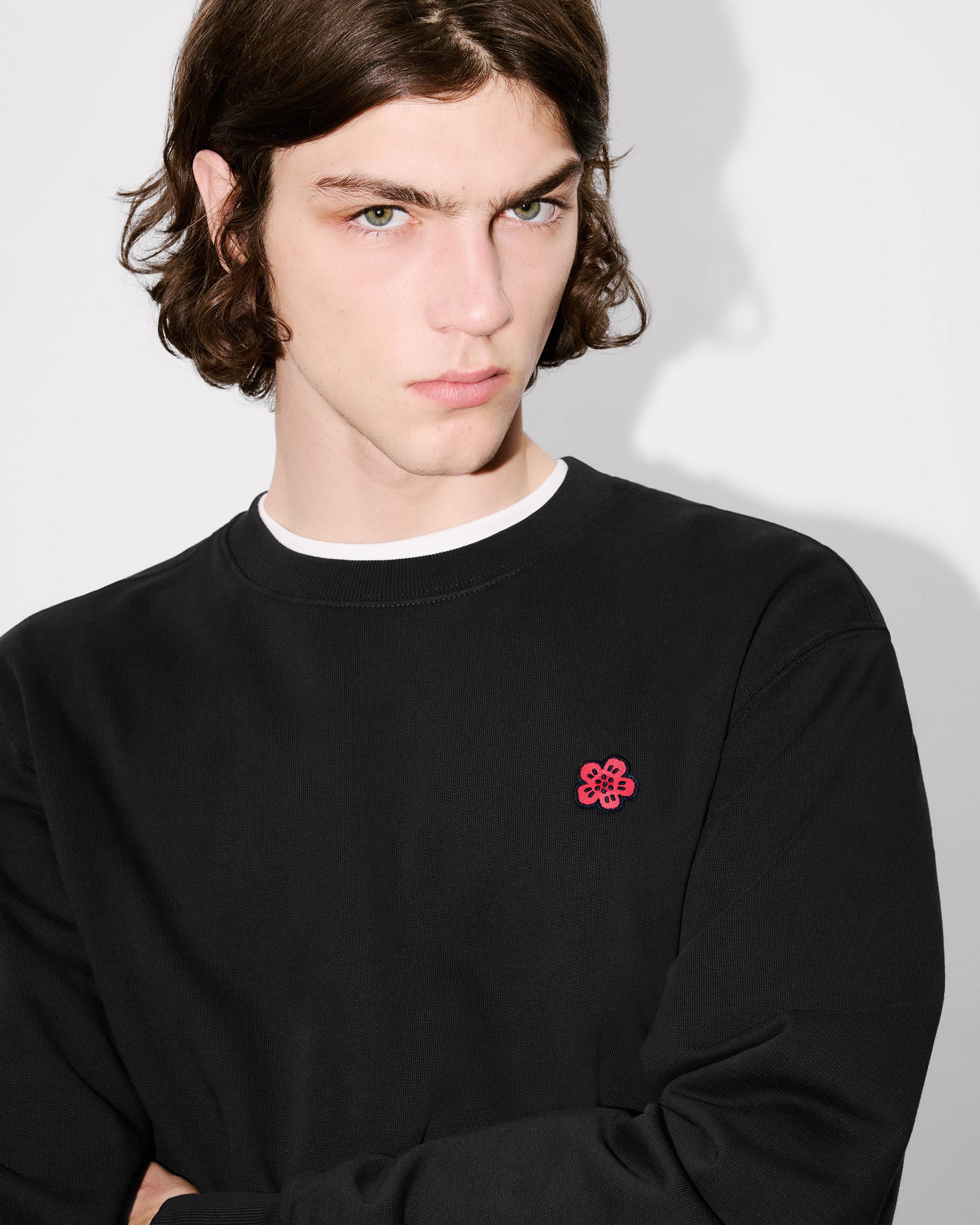 ★KENZO★ Bokeh Flower Classic Sweatshirt Black FE65SW2234MF Boke Flower' embroidered sweatshirt in cotton | Men's | KENZO