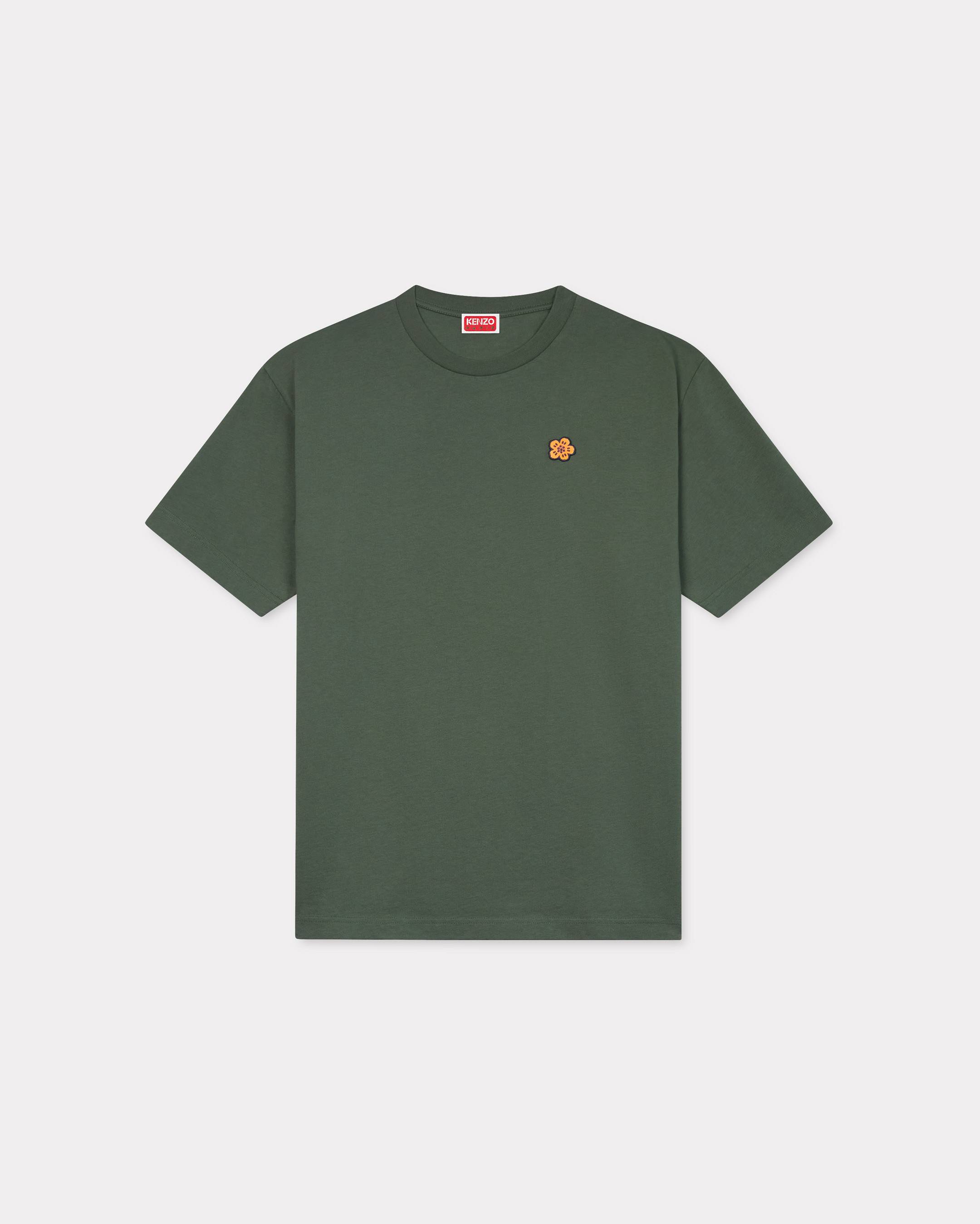 KENZO 'Boke Flower' Embroidered T-shirt , Man, Dark Khaki, Size Xs, Cotton