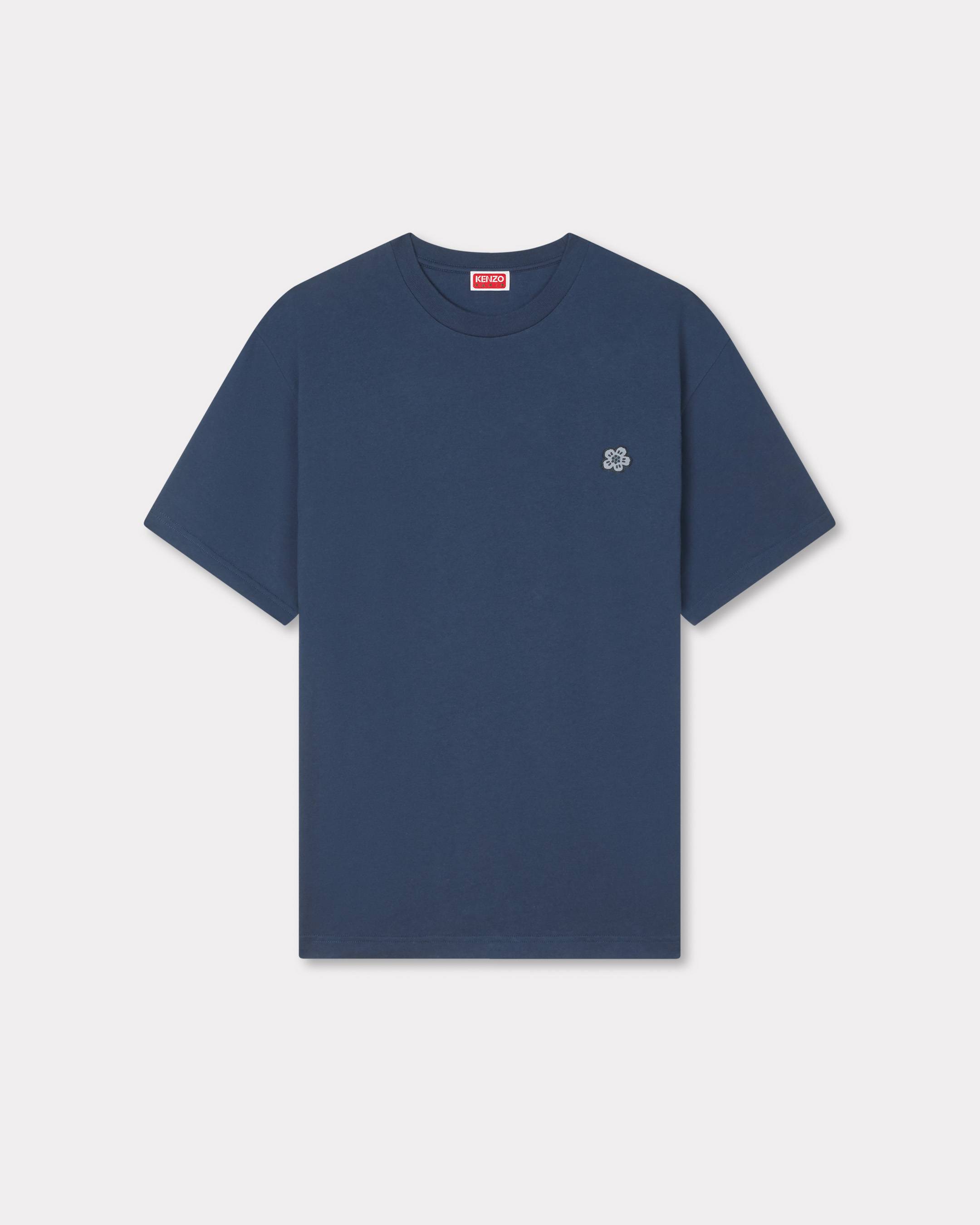 Camiseta de algodón bordada 'Boke Flower'