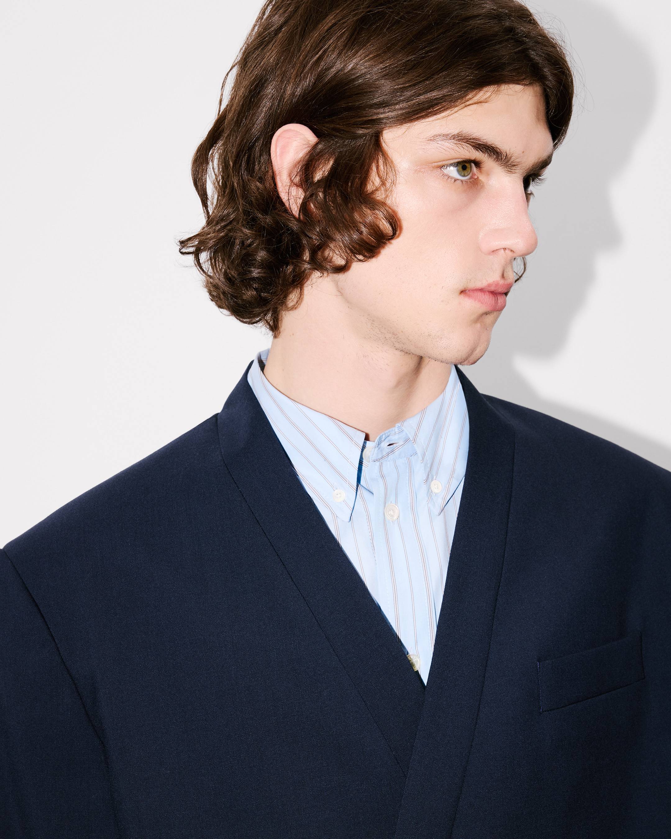 Tailored kimono jacket in virgin wool