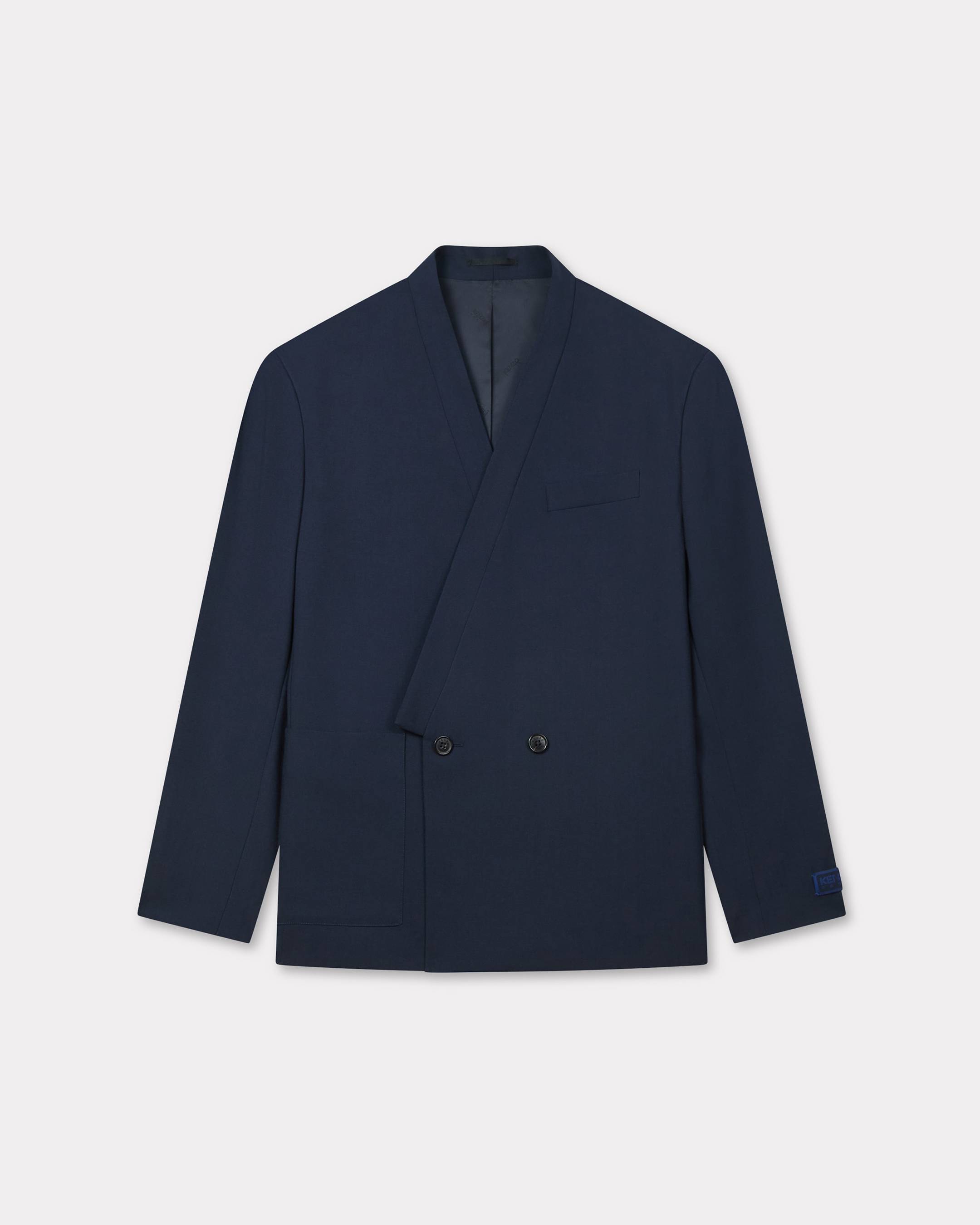 Tailored kimono jacket in virgin wool
