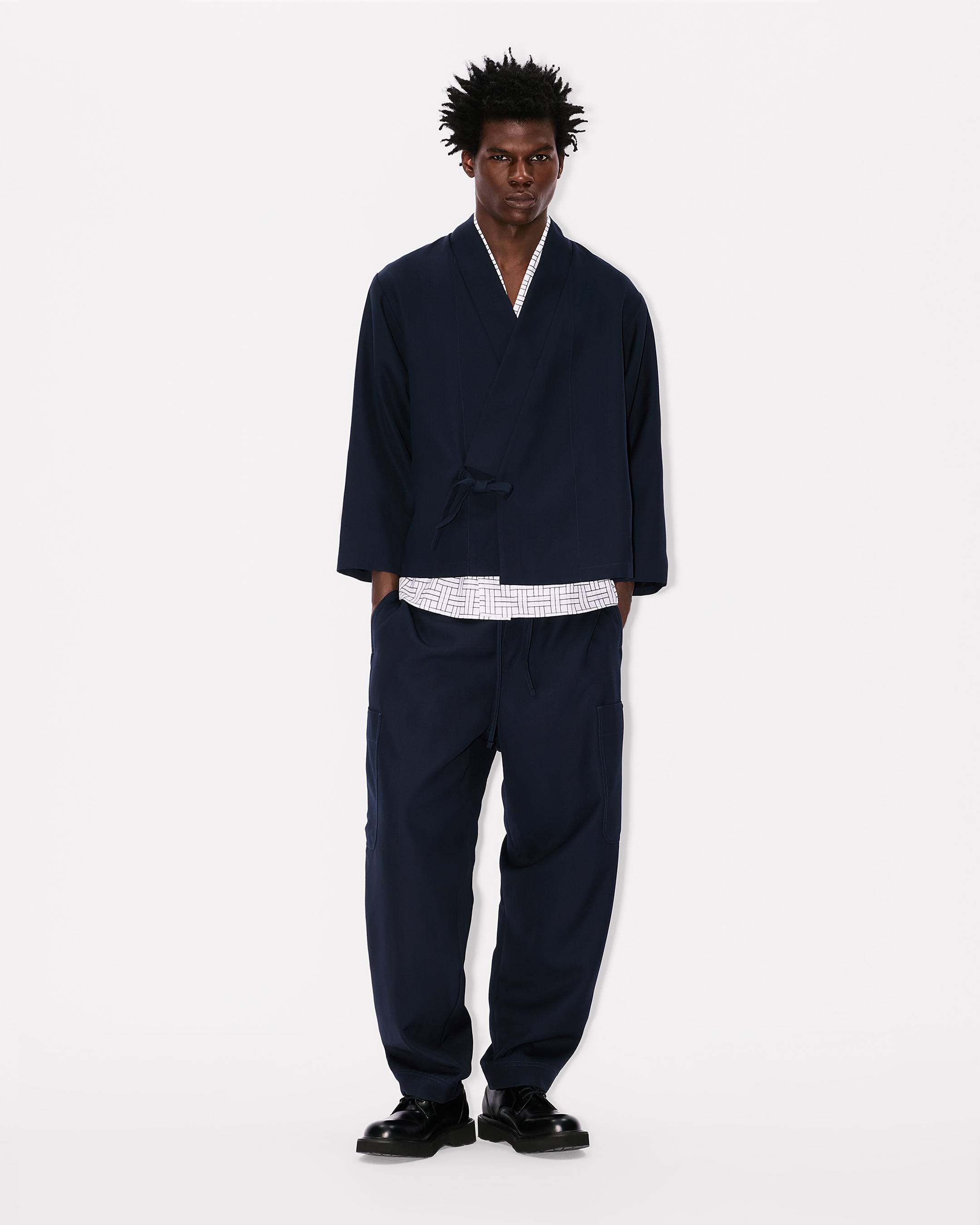Kimono jacket in virgin wool