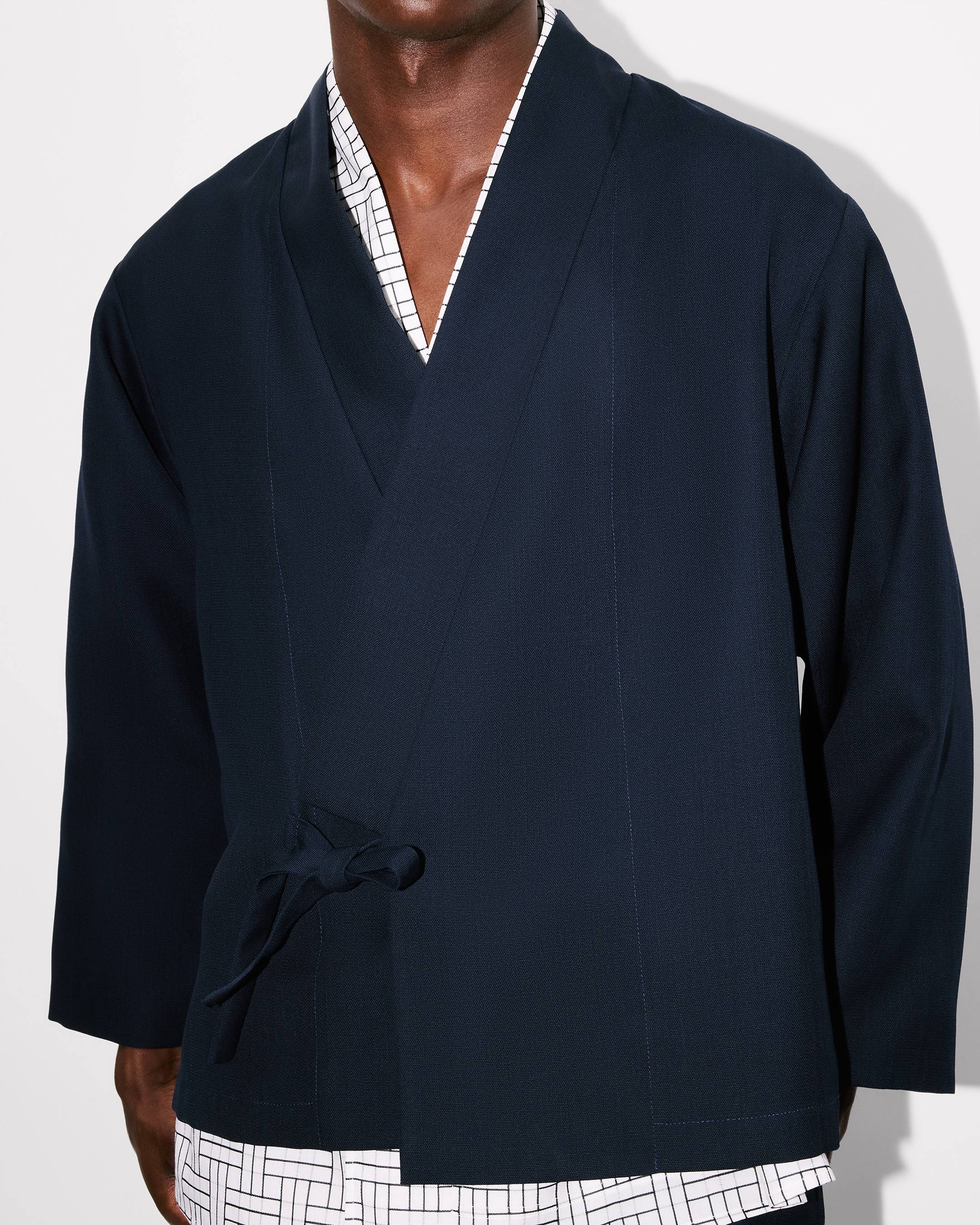 Kimono jacket in virgin wool