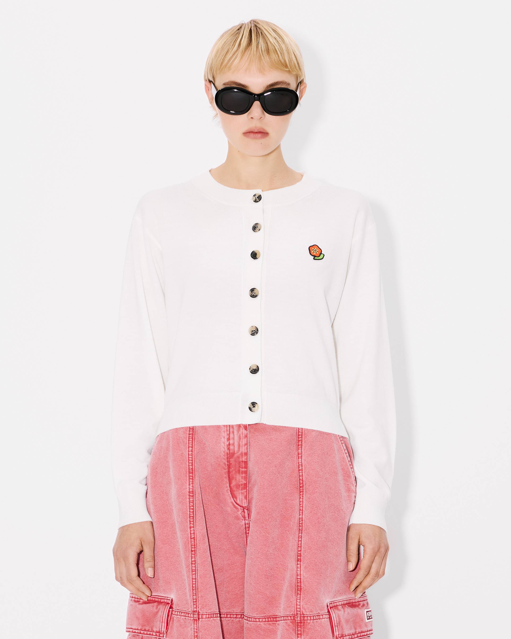 'KENZO Pop' エンブロイダリー カーディガン レディース KENZO Pop' embroidered cardigan in wool and cotton | Women's