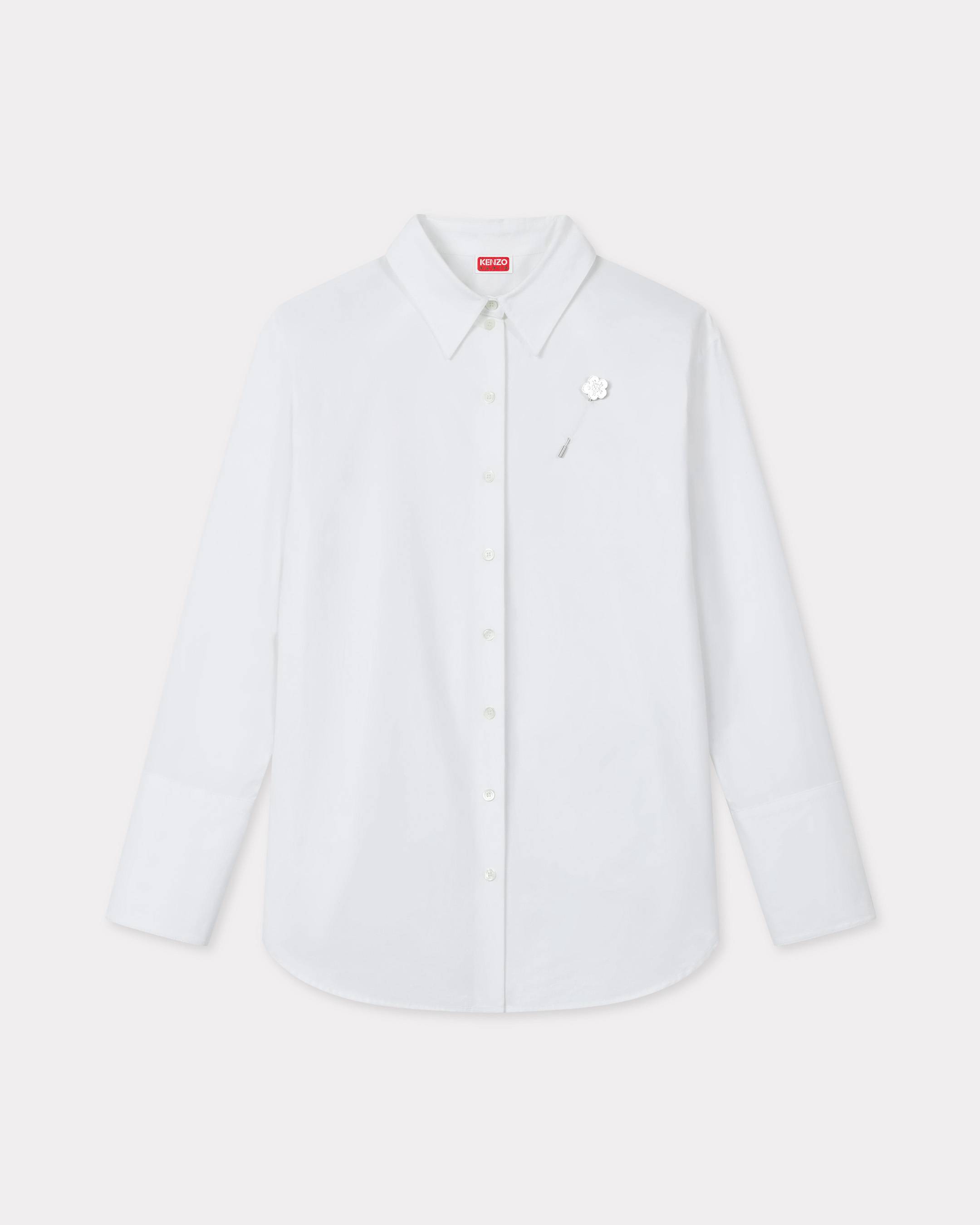 KENZO 'Boke Flower' Shirt In Cotton Poplin White Womens - Size 38