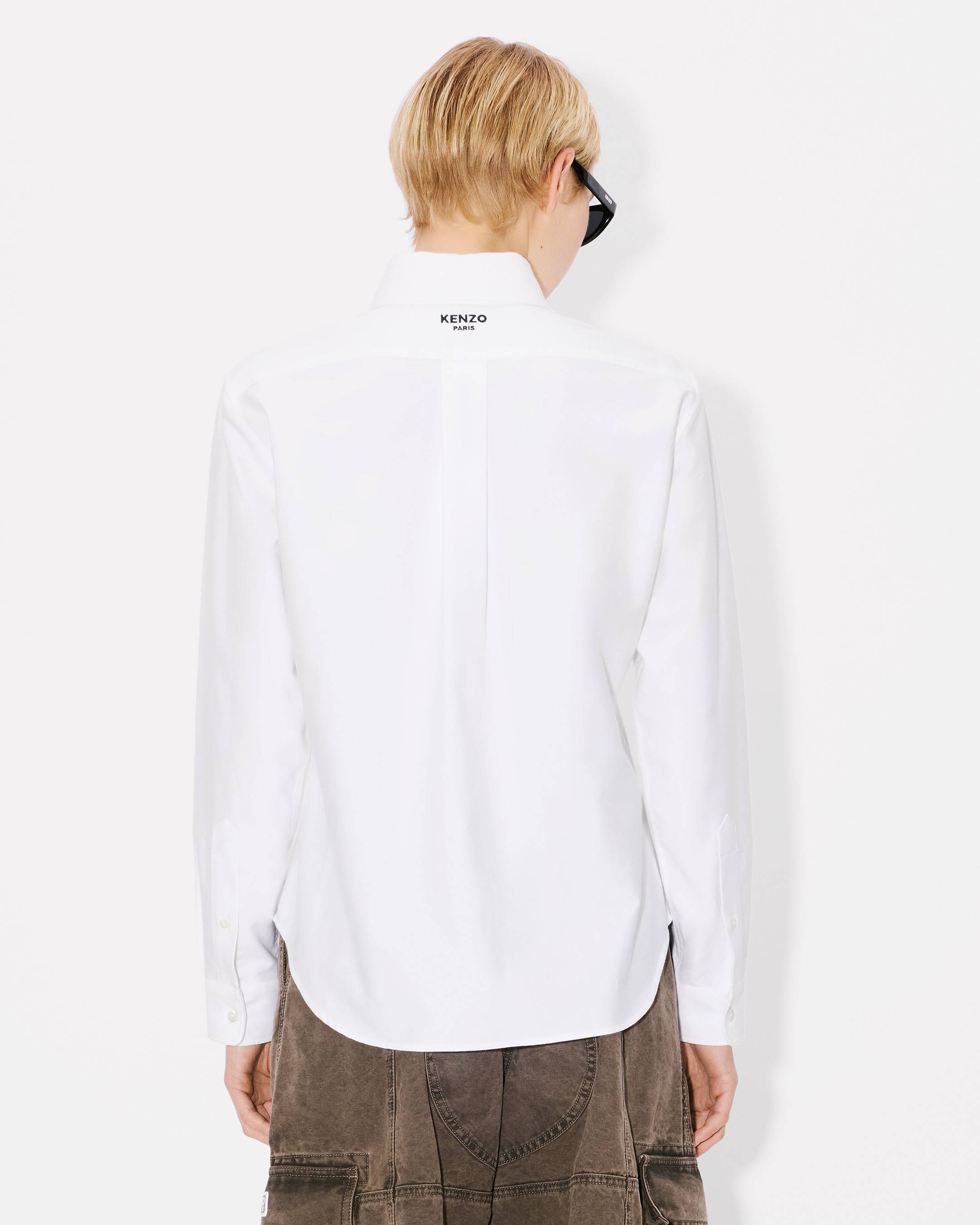 Tシャツ・カットソー KENZO SS25 KENZO POP FITTED SHIRT (FF52CH2649LO 01) KENZO Pop' embroidered fitted shirt in oxford cotton