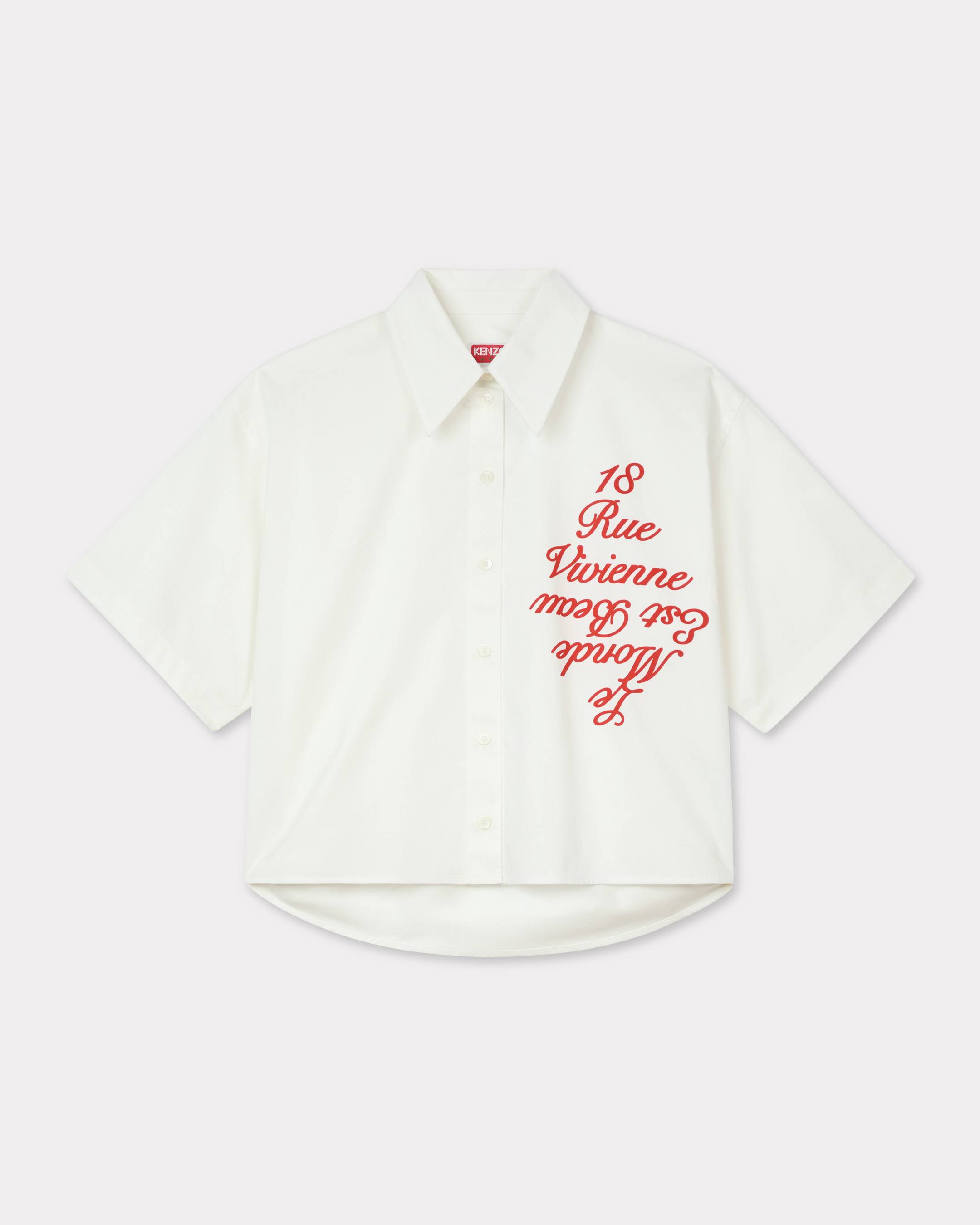 KENZO ' Varsity' Shirt In Popl, Woman, White, Size 36, Cotton