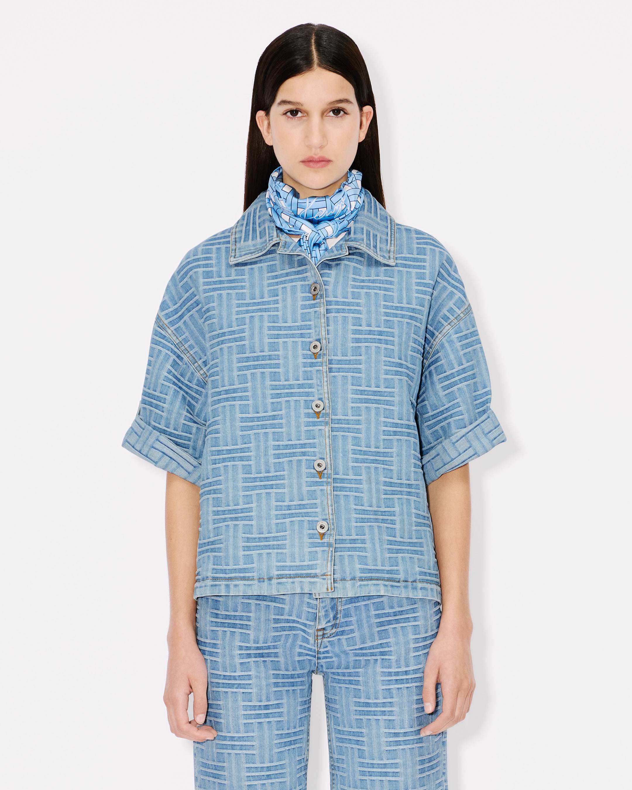 【新品】FINE ex denim shirt JK Smoke Siwa Denim Shirt - HIFIFNK | 60% - Asian Fashion