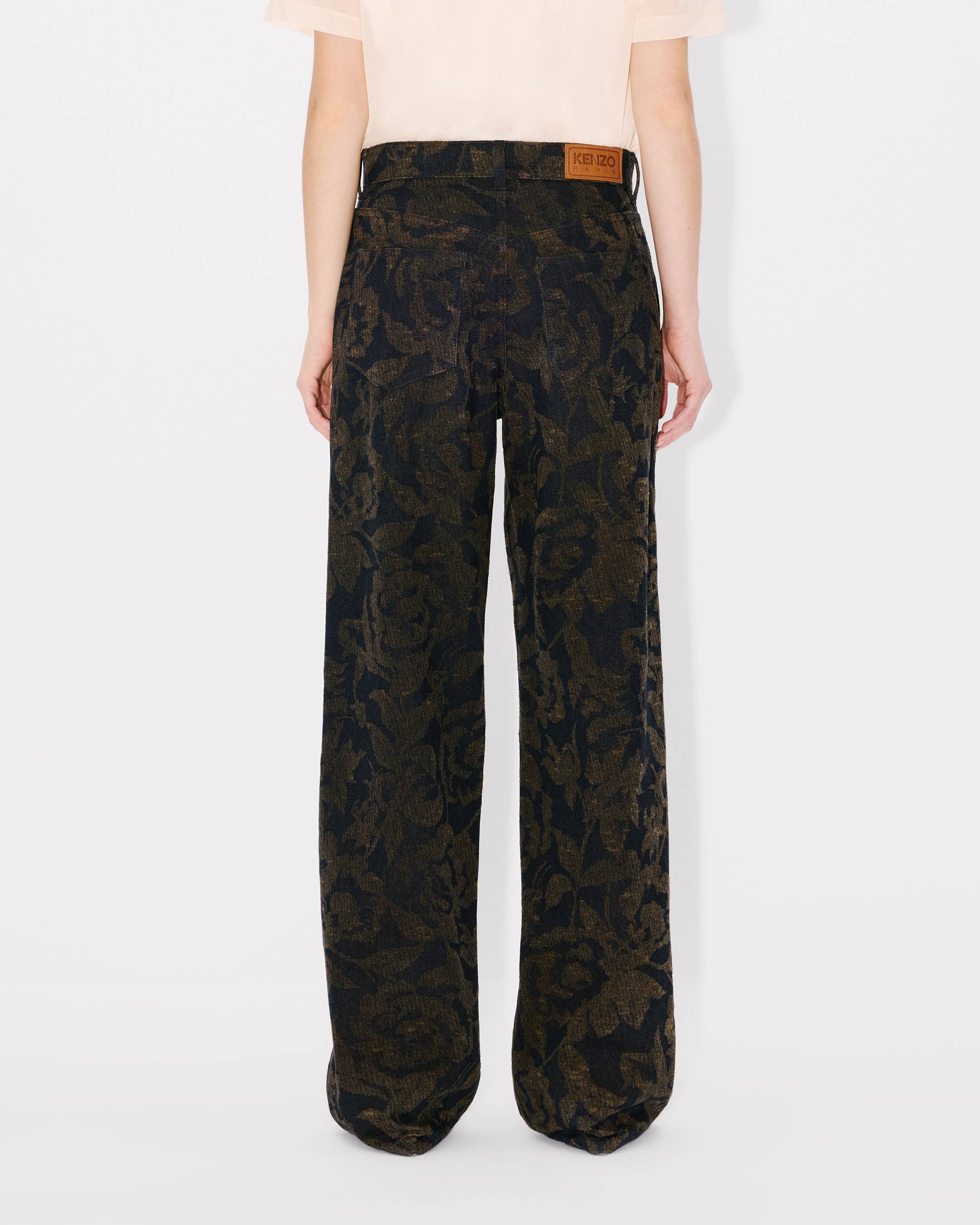 KENZO Peonies' cargo jeans in japanese denim | Women's | KENZO